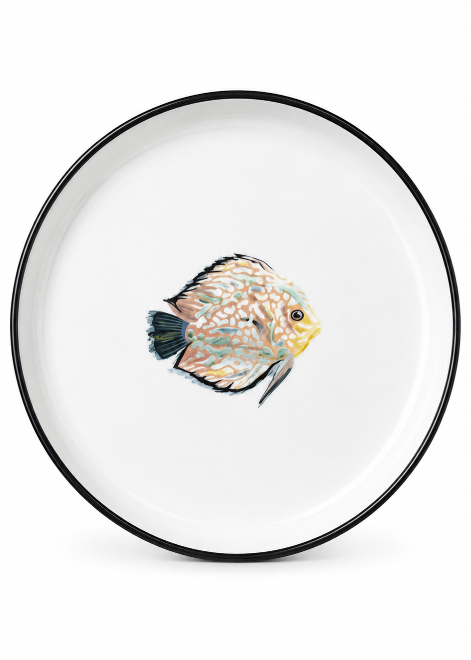 Coastal Tropical Hand Painted Fish Appetizer Serving Plate