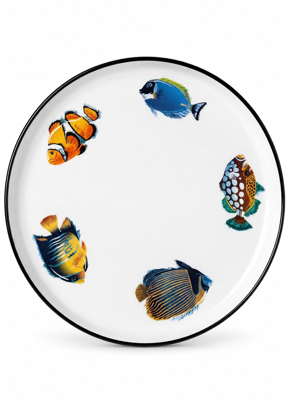 Coastal Tropical Hand Painted Fish Serving Platter