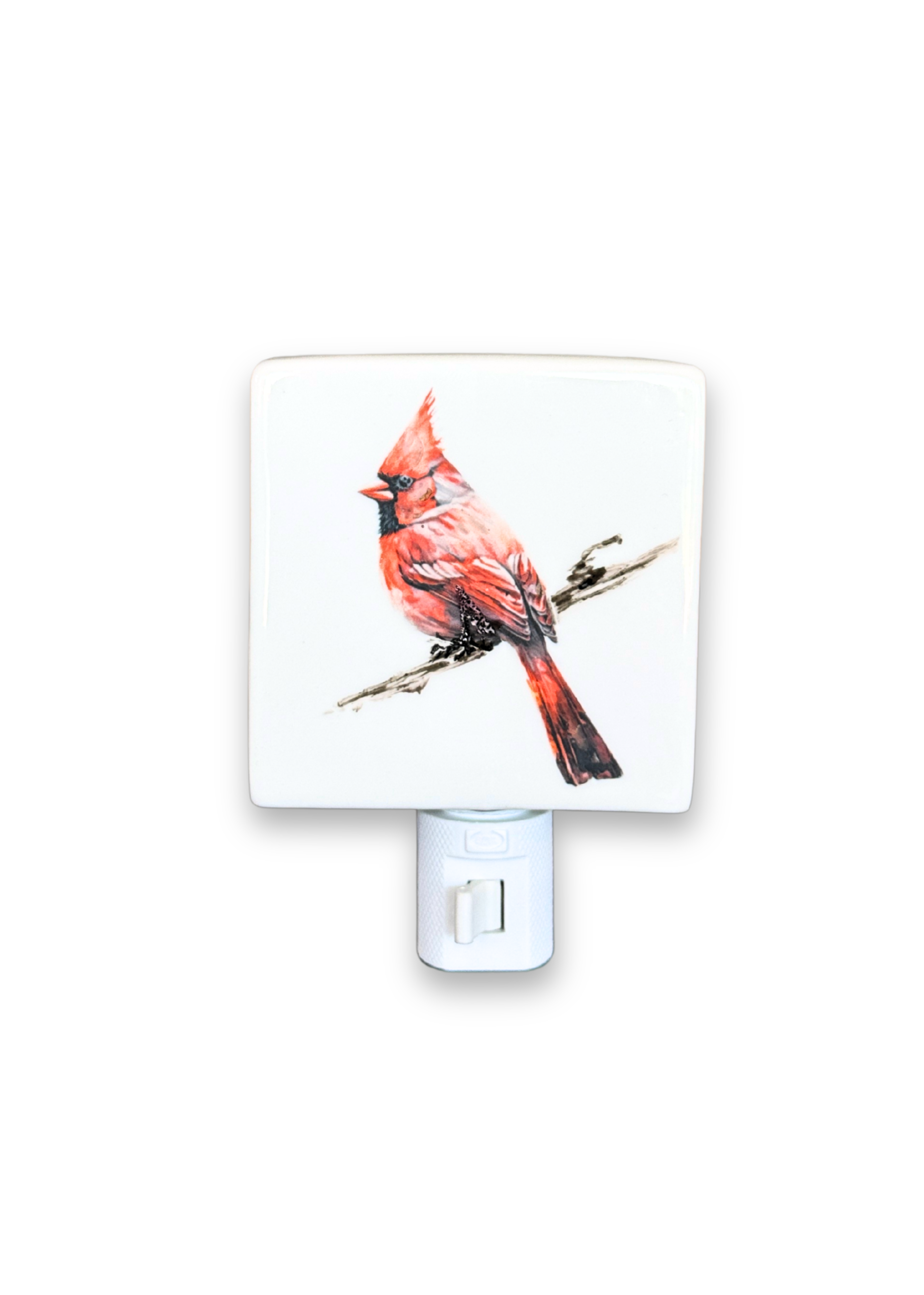 Cardinal Bird Porcelain Night Light
