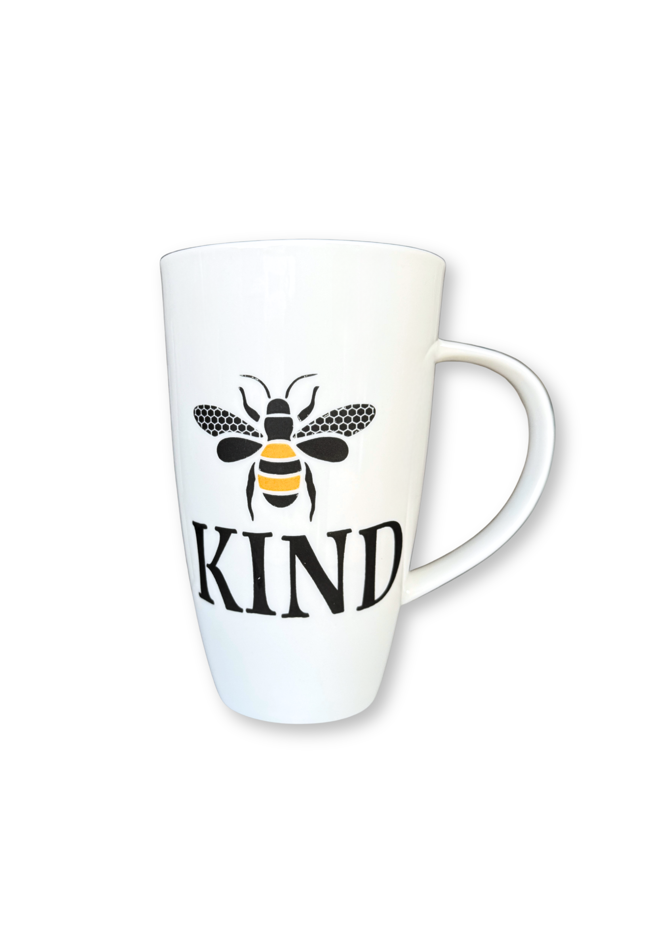 Bee Porcelain Coffee Tea Mug Cup Wording Kind