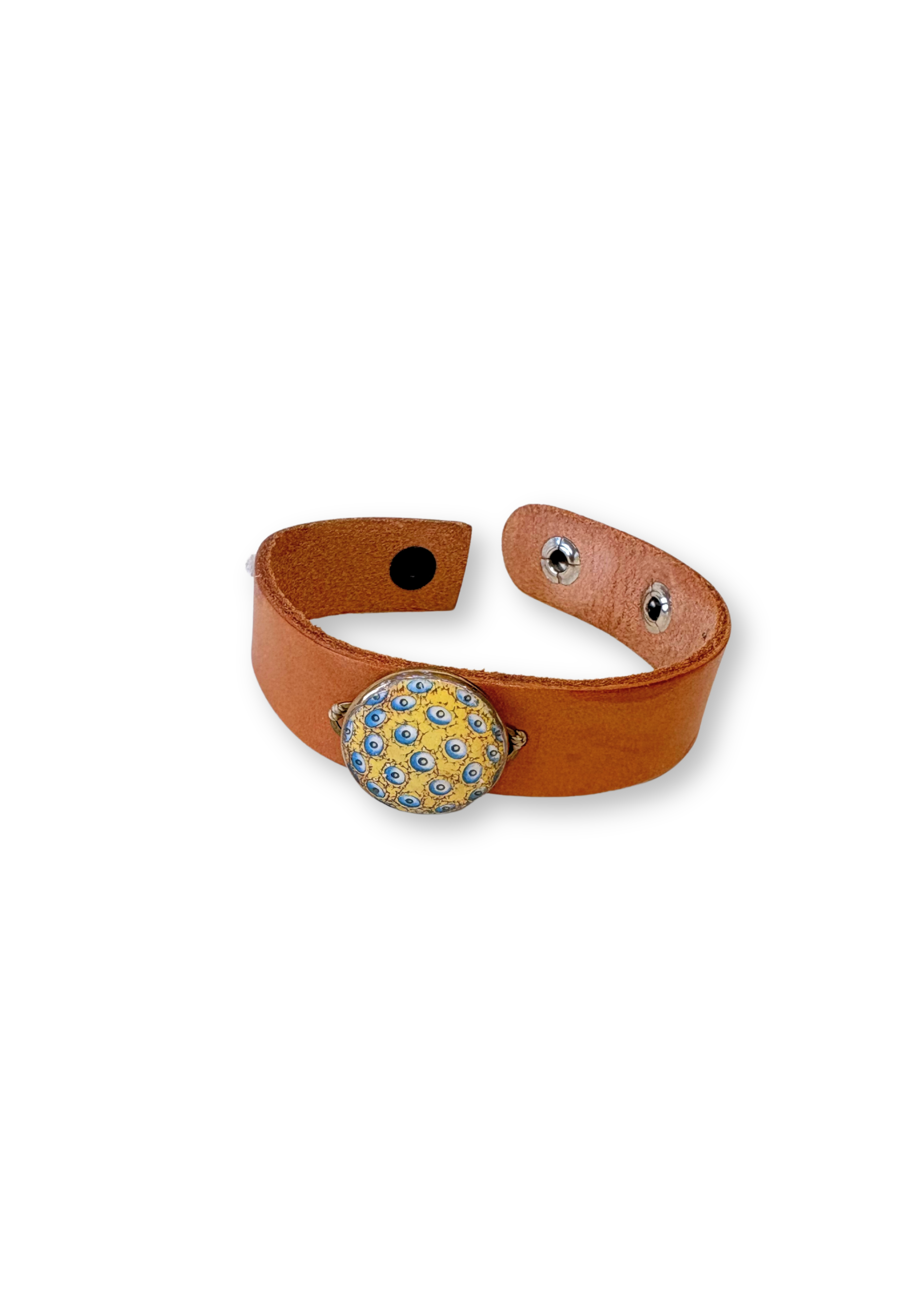 Geometric Design Leather Wrap Bracelet