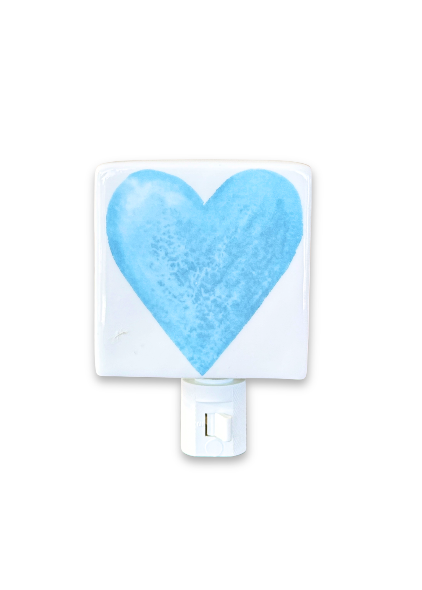 Blue Heart Porcelain Nightlight