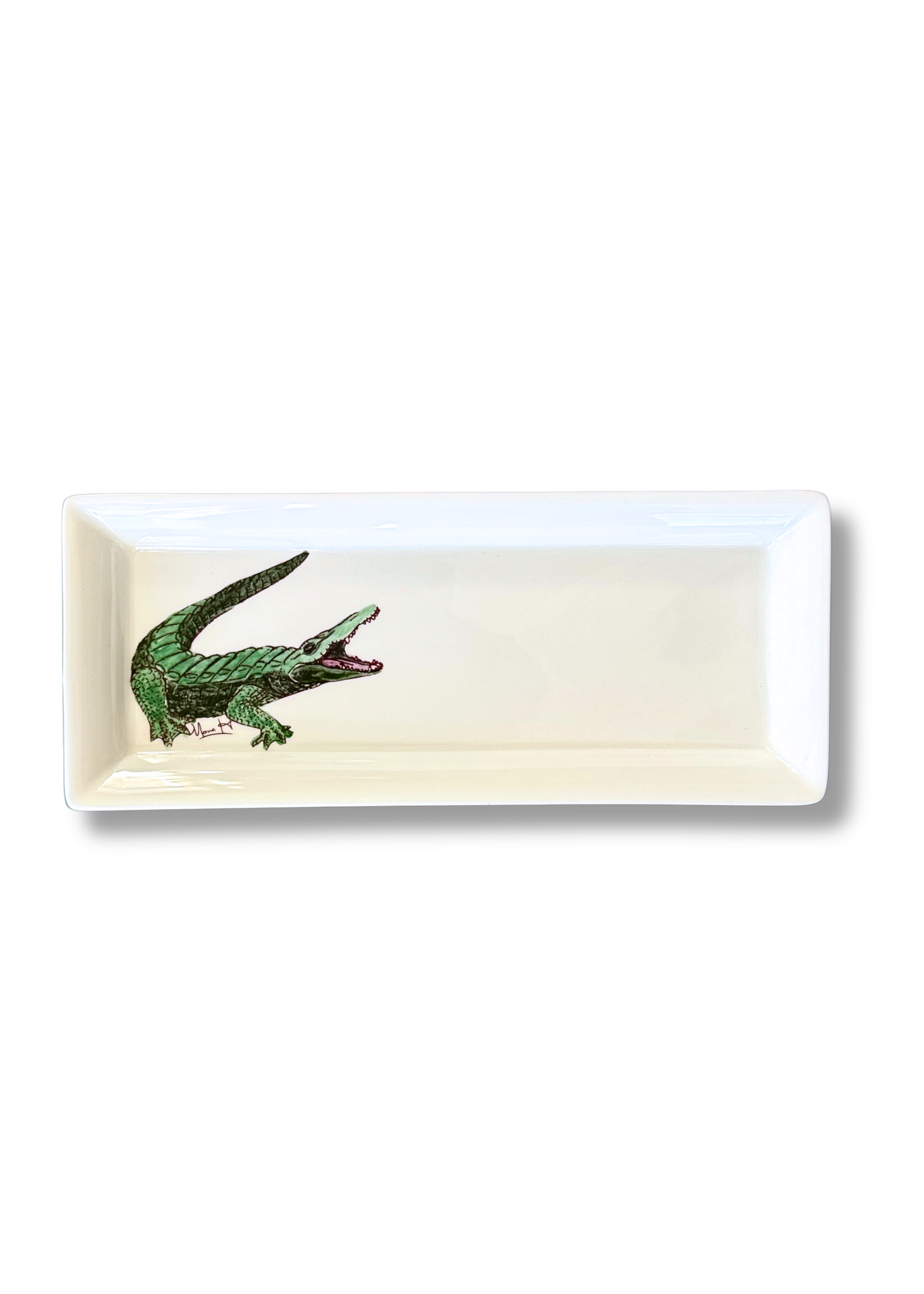 Florida Gator Hand Painted Porcelain Serving Platter