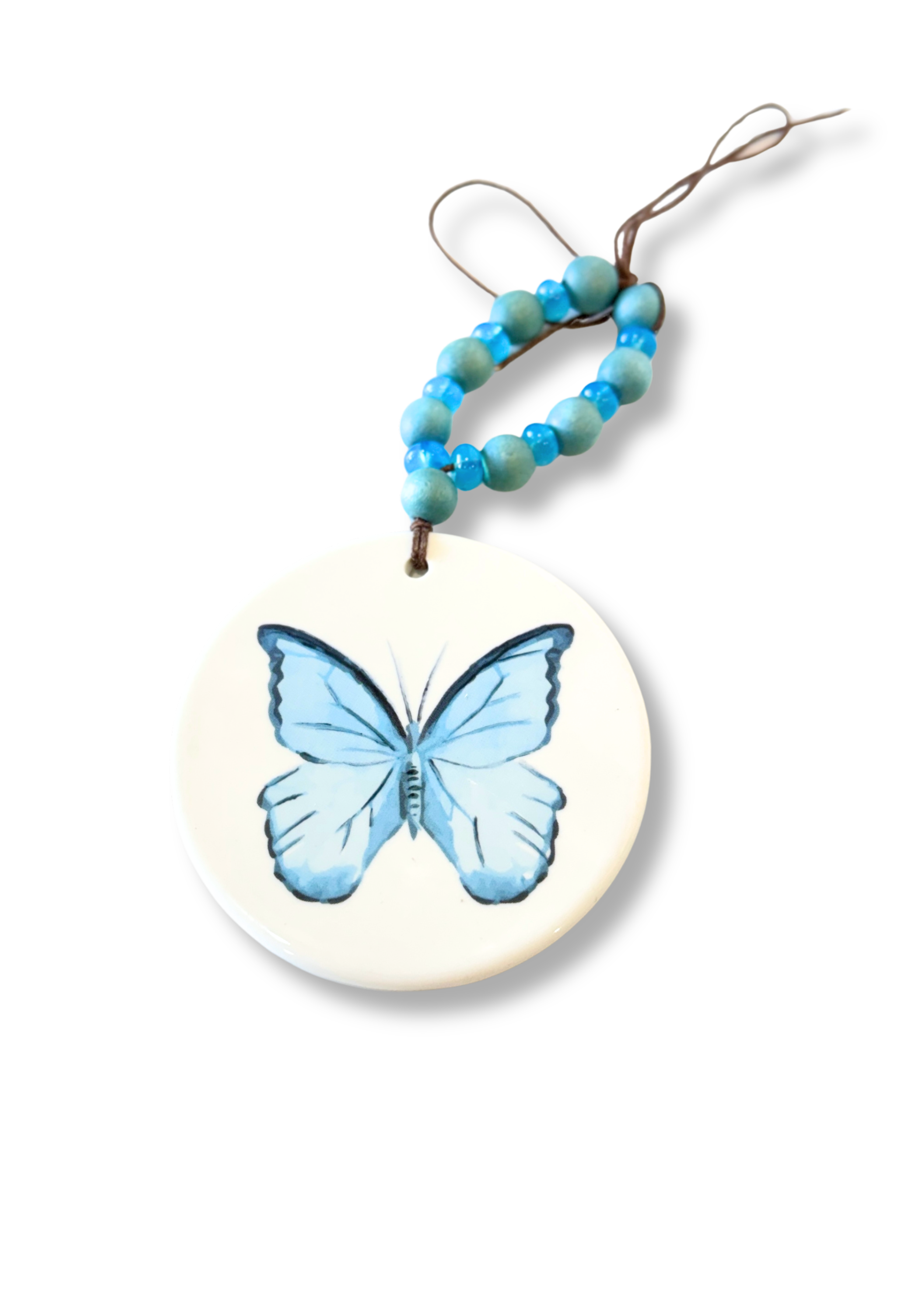 Butterfly Porcelain Beverage Tag Barware Drink Charms