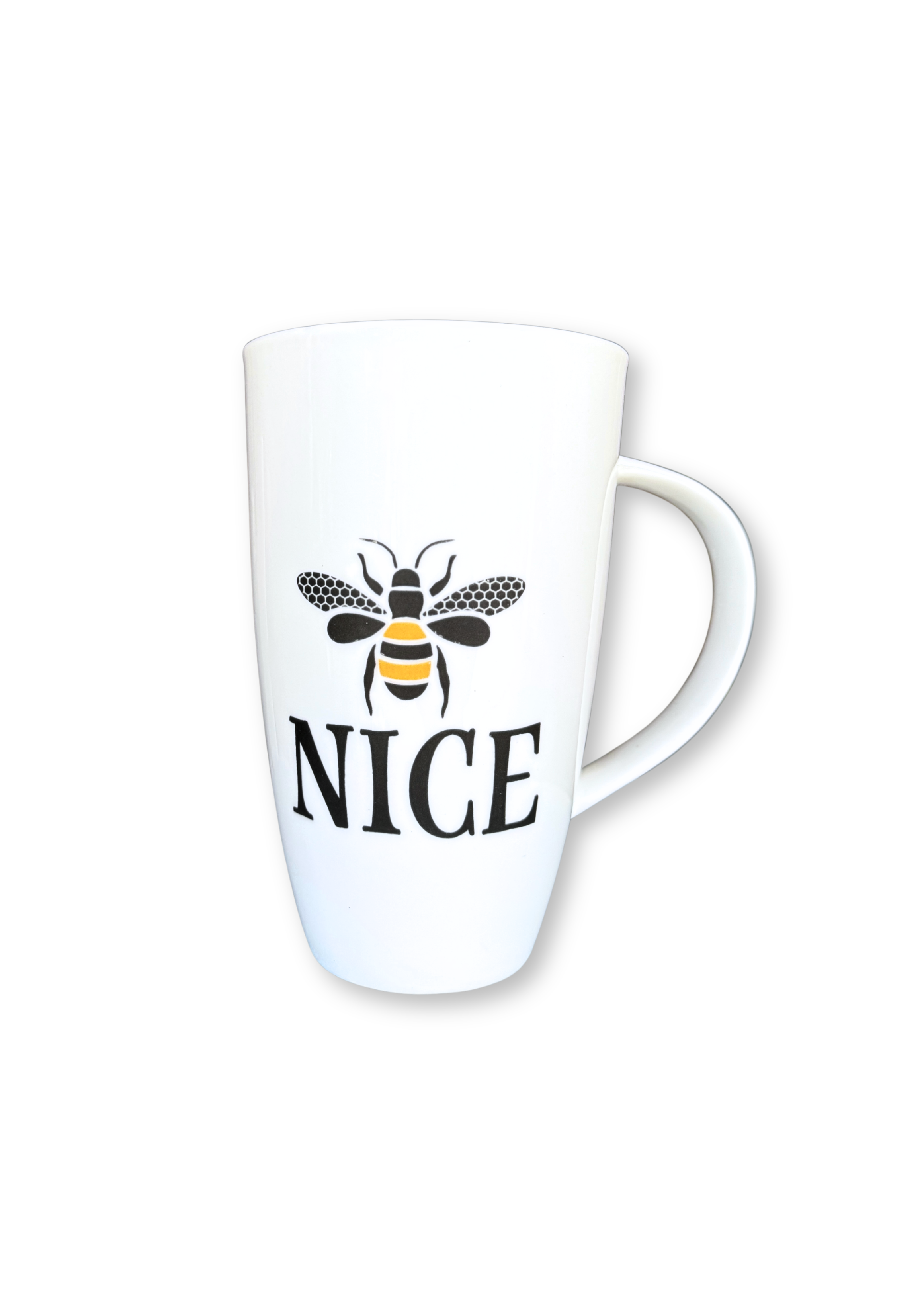 Bee Porcelain Coffee Tea Mug Cup Wording Nice