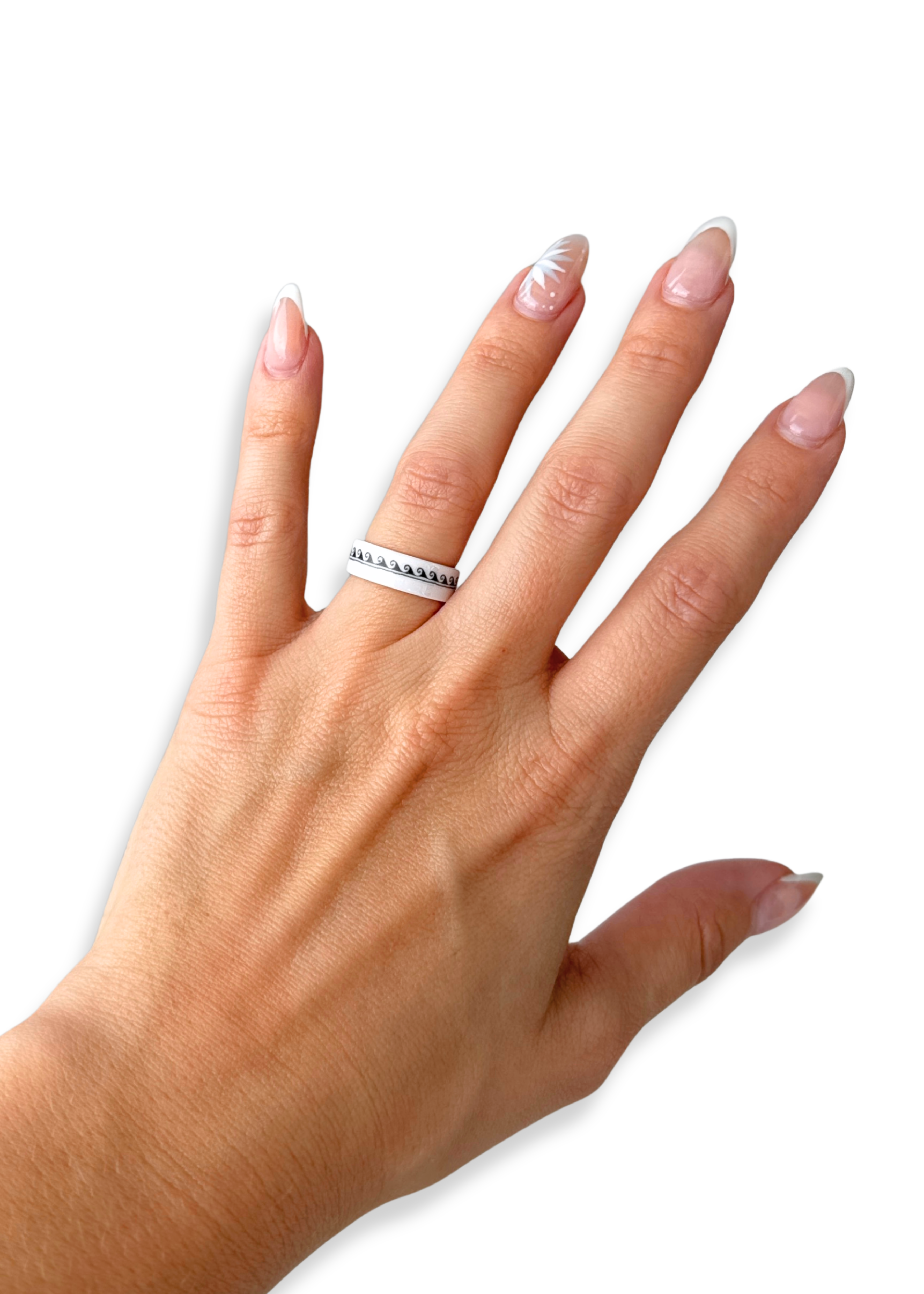 Coastal Wave Porcelain Ring – Size 6