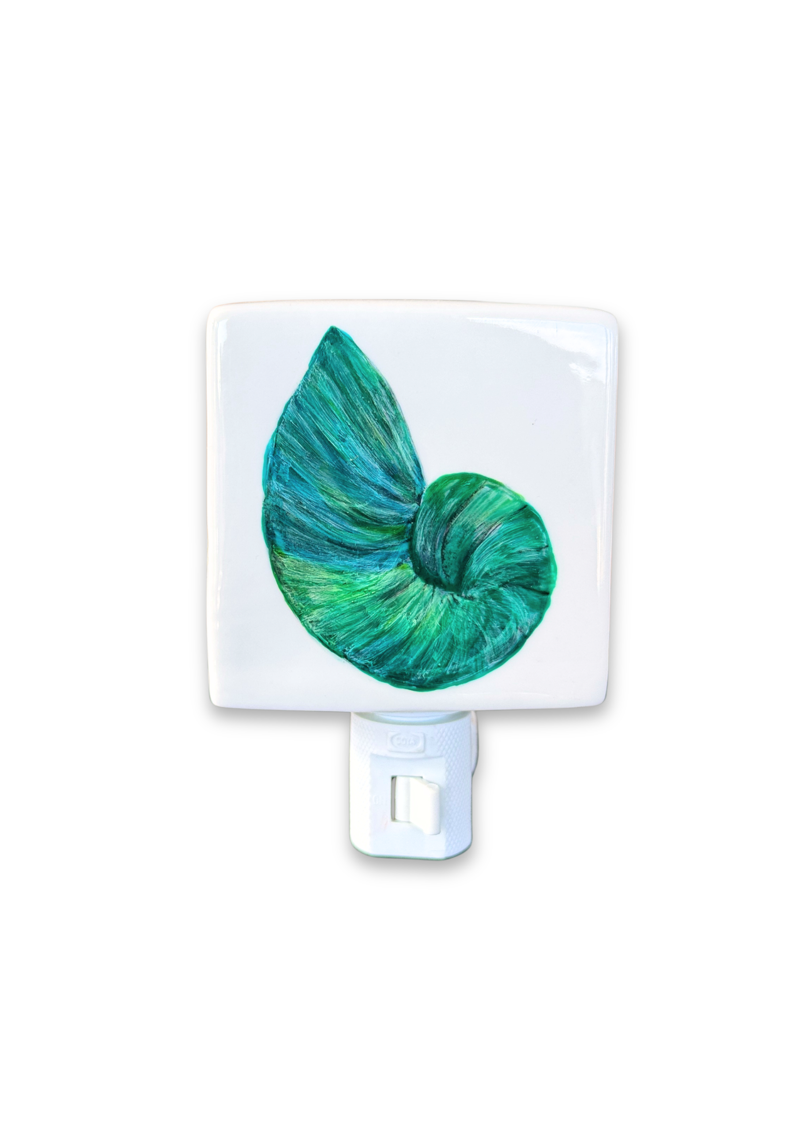 Shell Porcelain Nightlight Green Turquoise