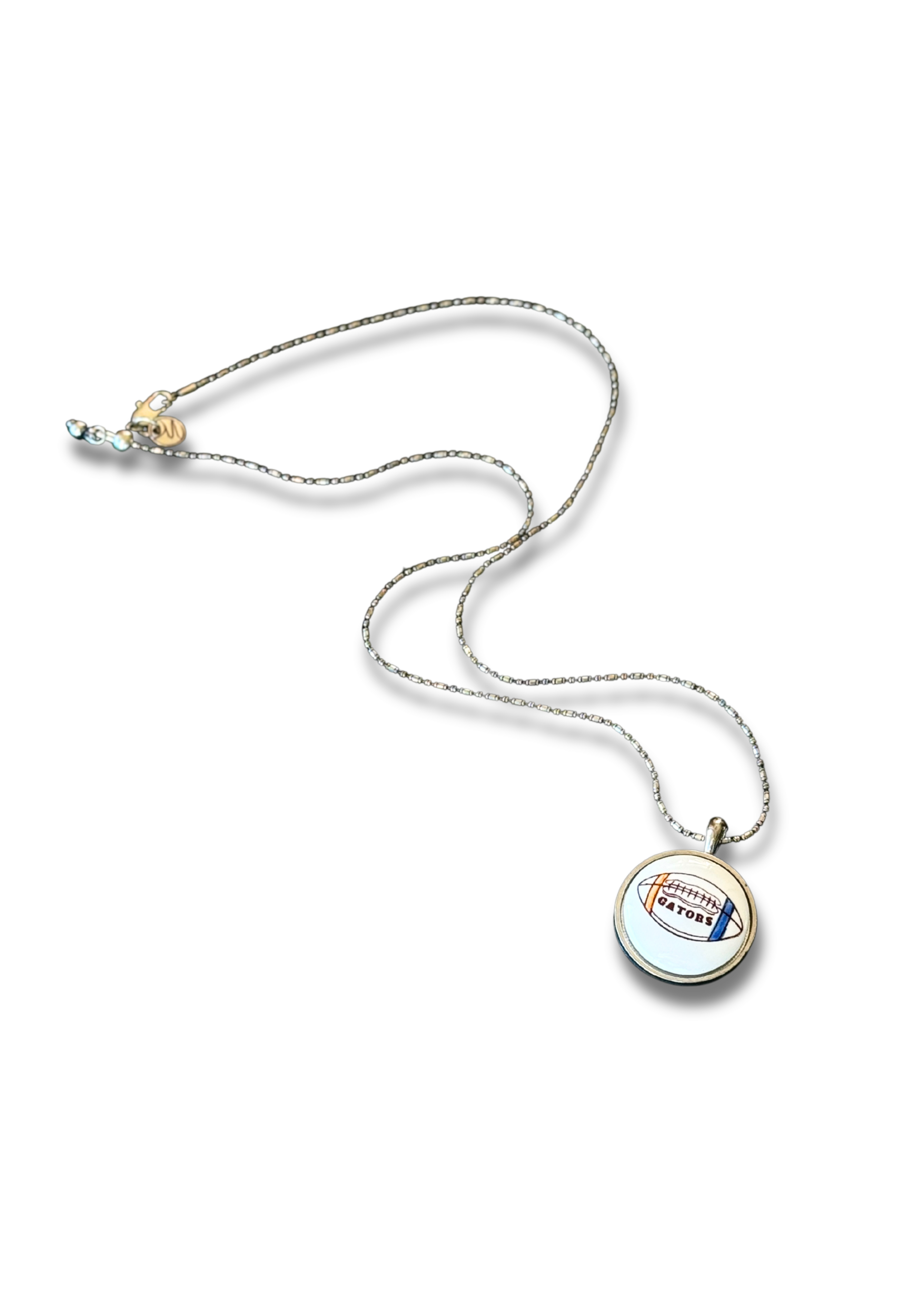 Gator Game Day Pendent Silver Necklace