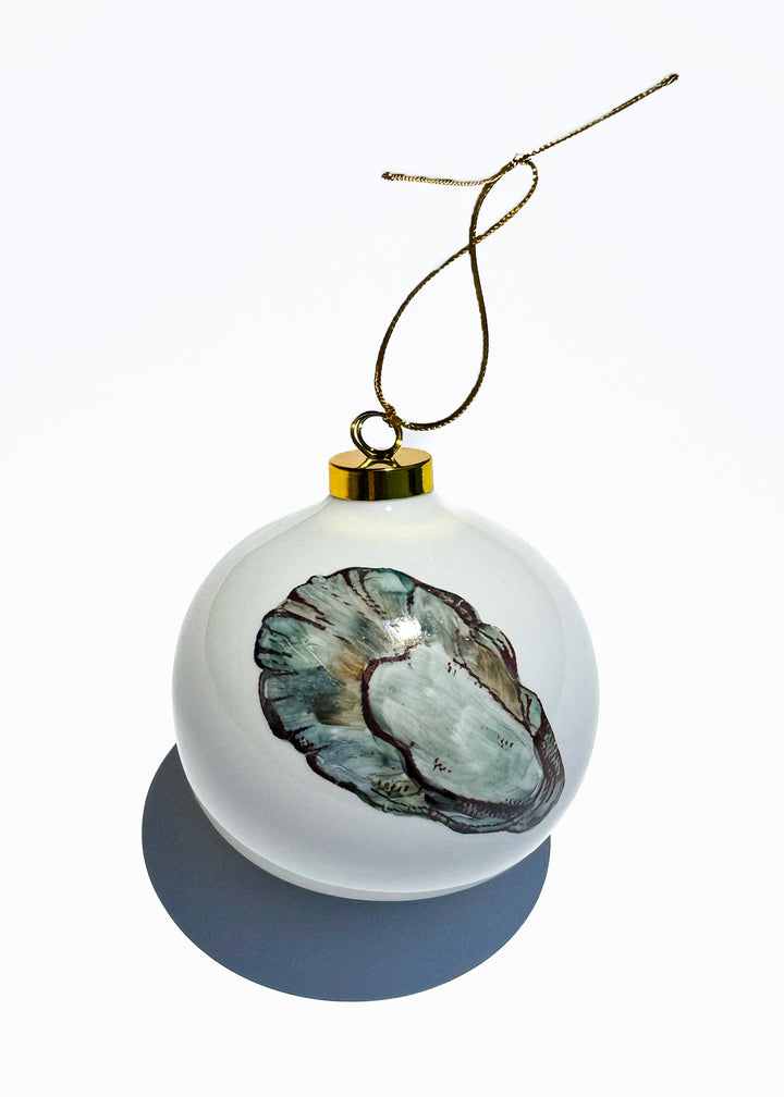 Oyster Shell Coastal Ornament