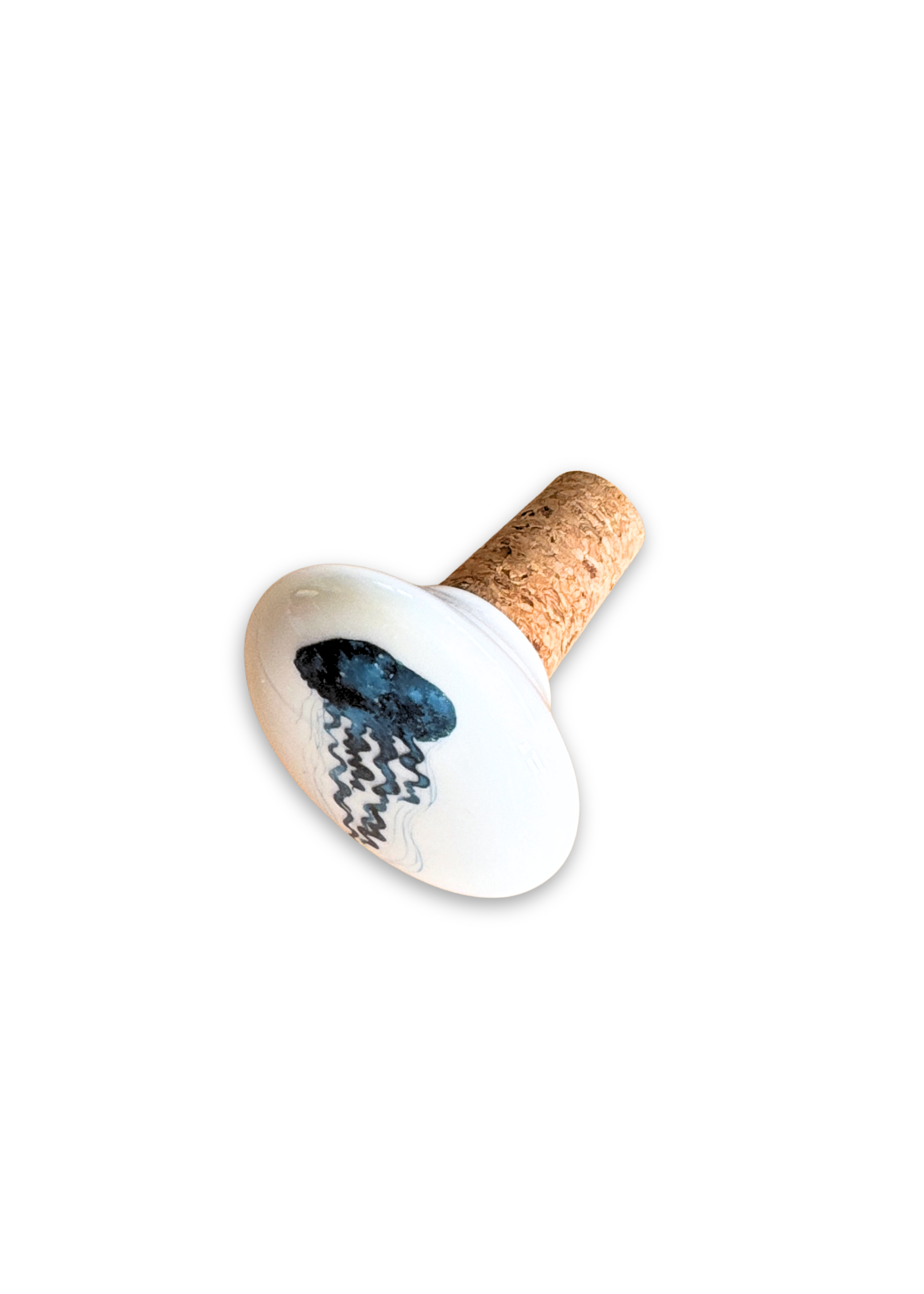 Jellyfish Porcelain Ceramic Wine Cork Stopper Barware