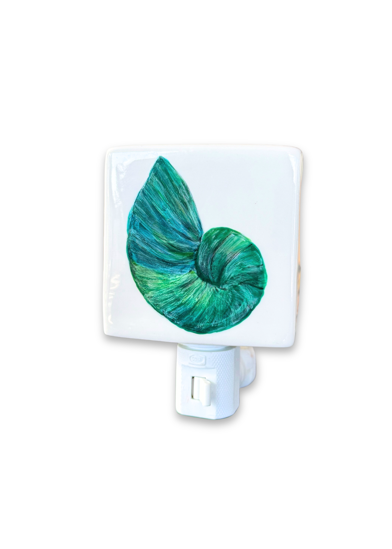 Shell Porcelain Nightlight Green Turquoise