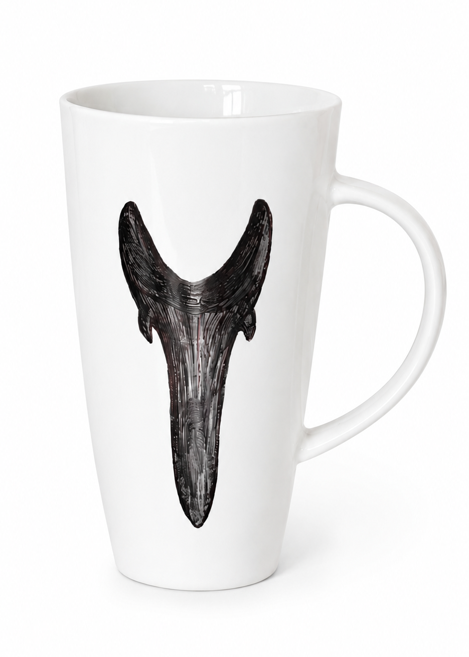 Coastal Shark Tooth Porcelain Coffee Latte Mug
