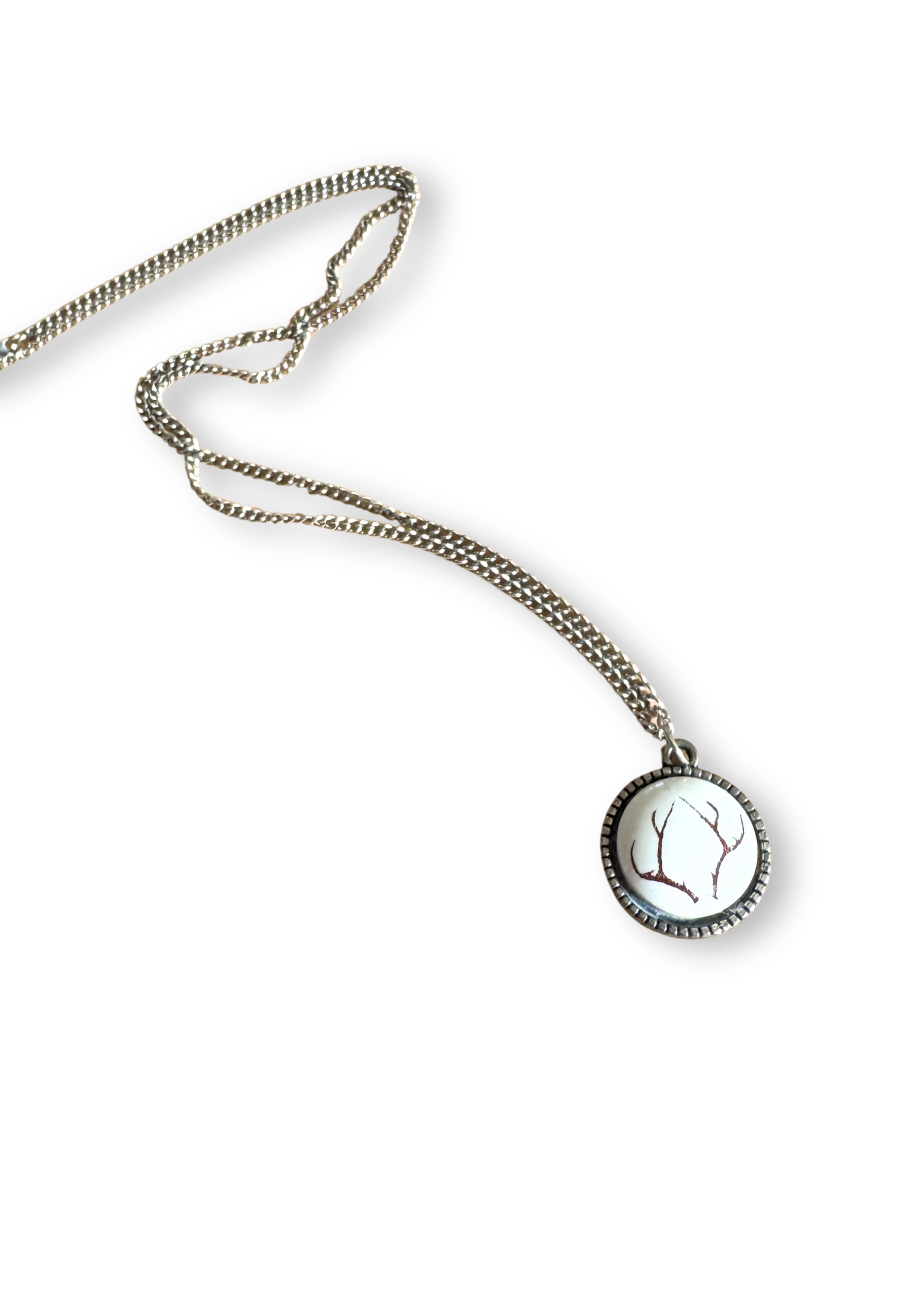Antler Porcelain Pendant Necklace