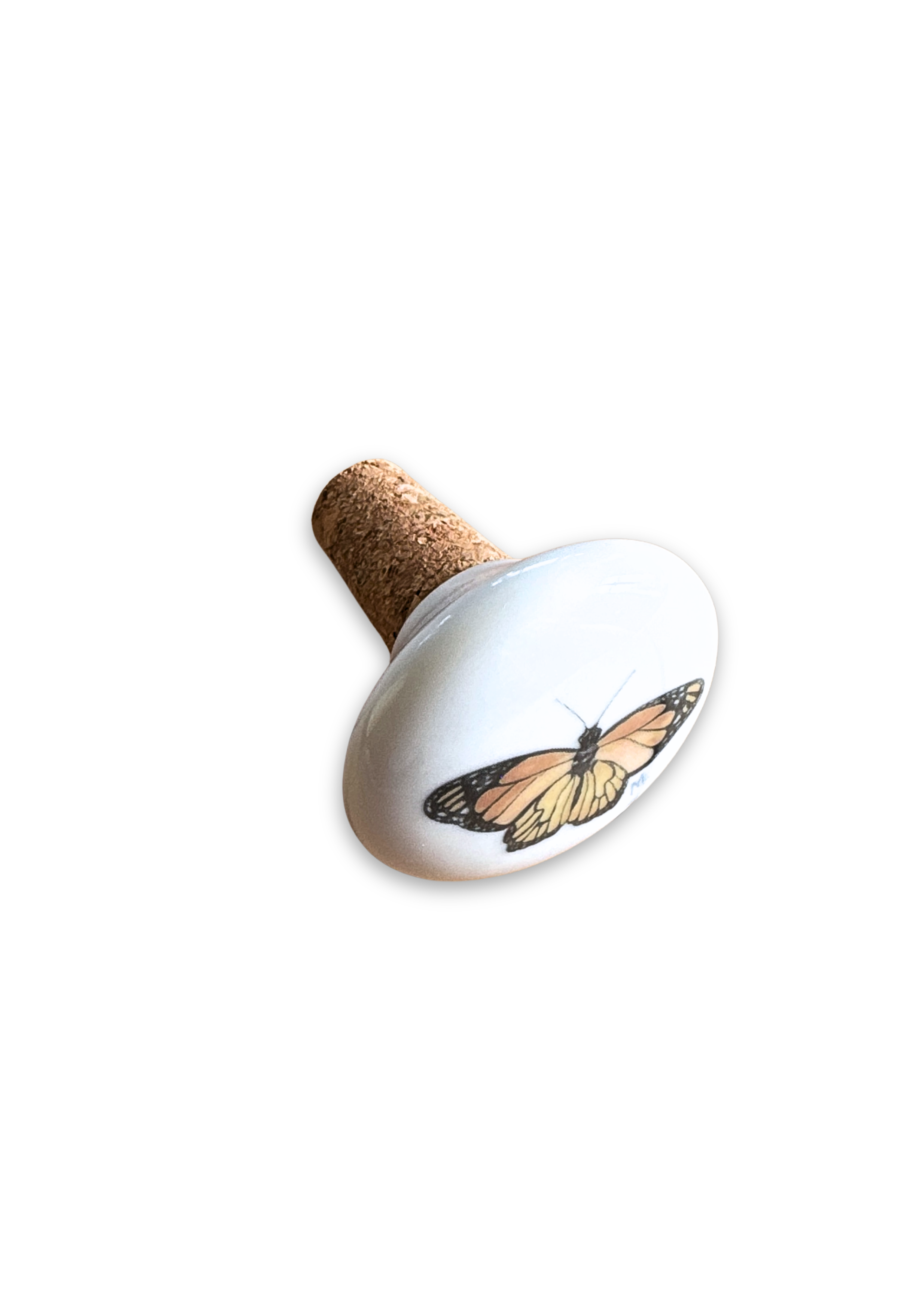 Butterfly Porcelain Ceramic Wine Cork Stopper Barware