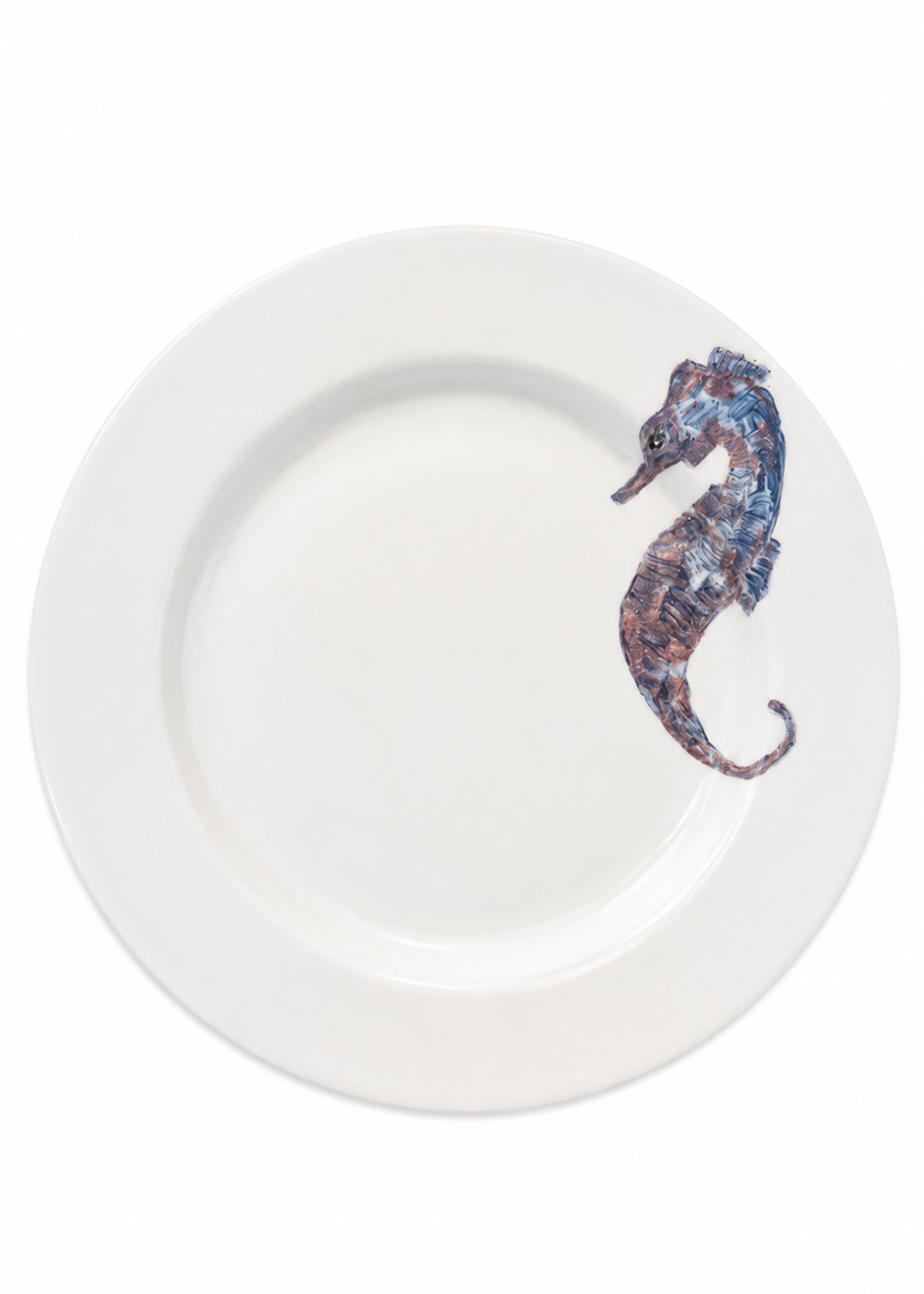 Hand-Painted Seahorse Appetizer Plate