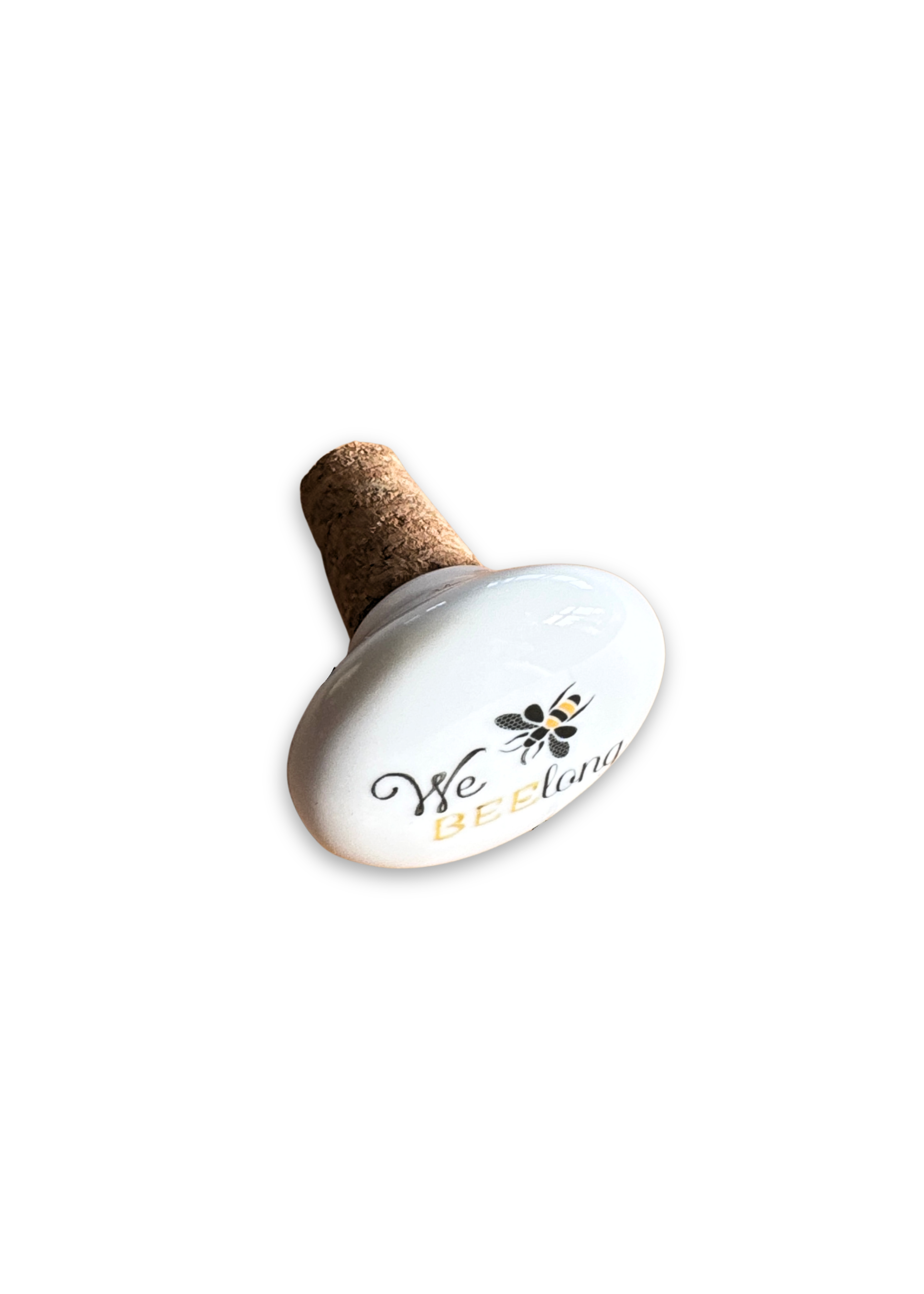 Bee Wine Ceramic Cork Stopper Barware