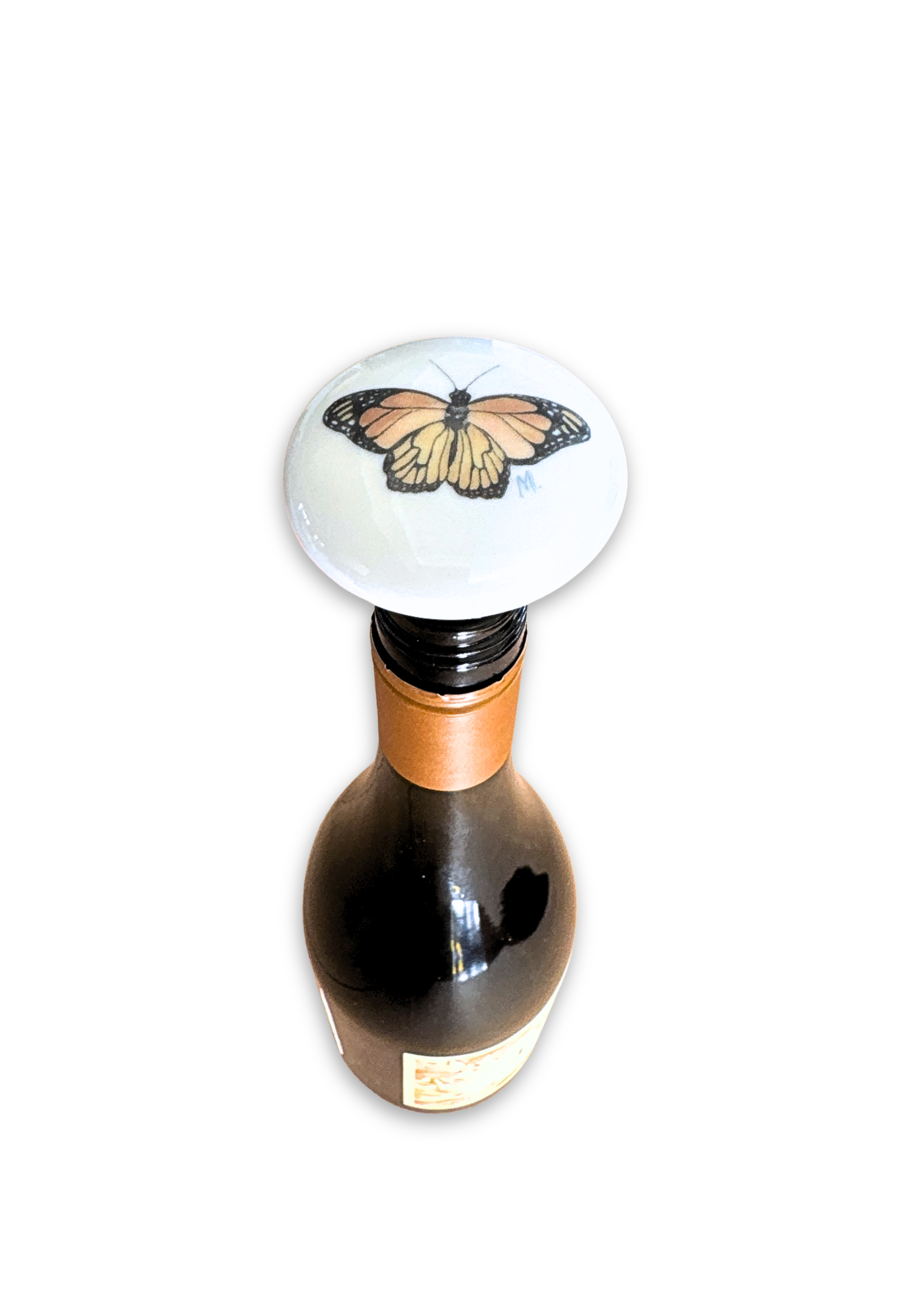Butterfly Porcelain Ceramic Wine Cork Stopper Barware