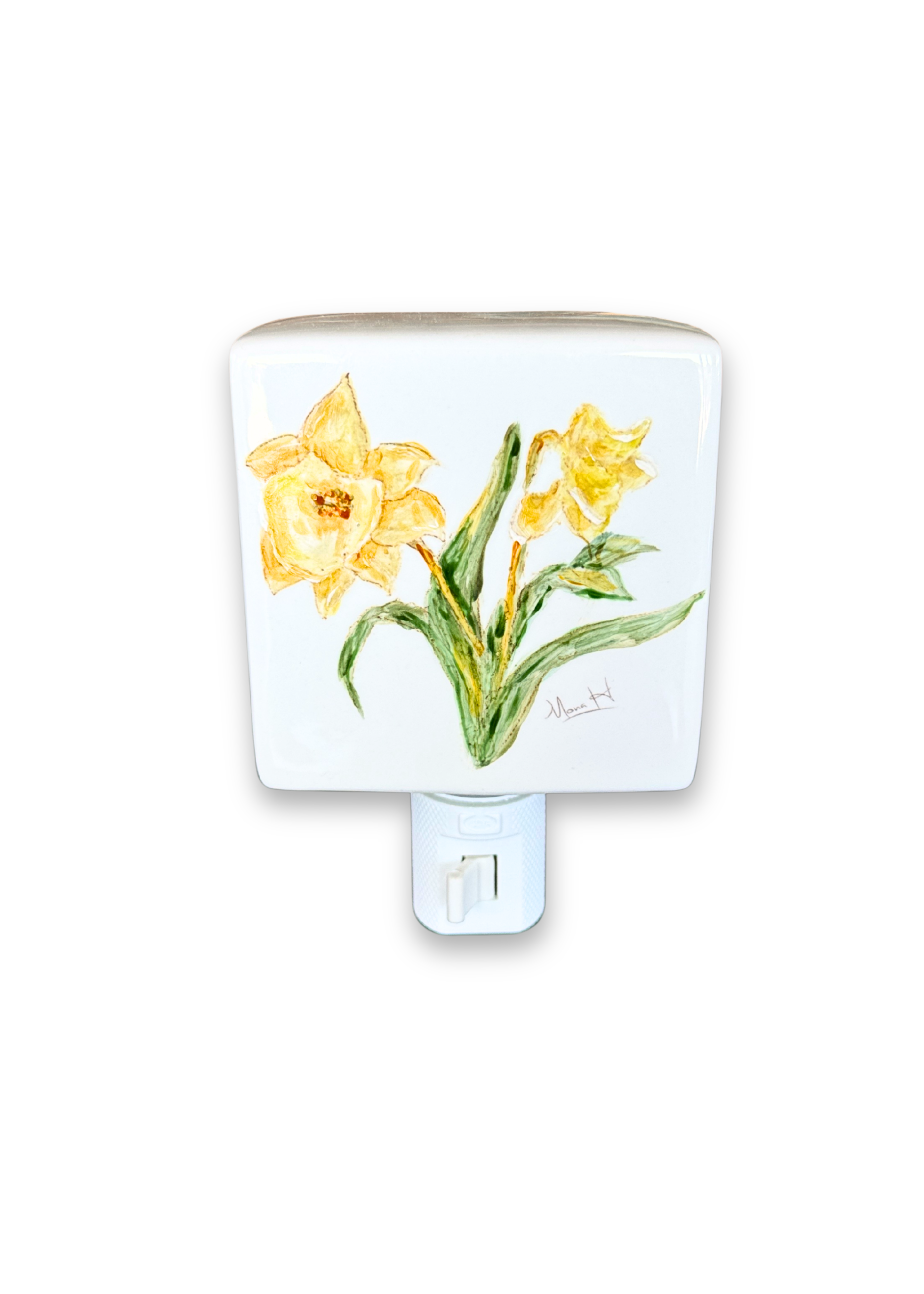 Daffodil Flower Porcelain Night Light