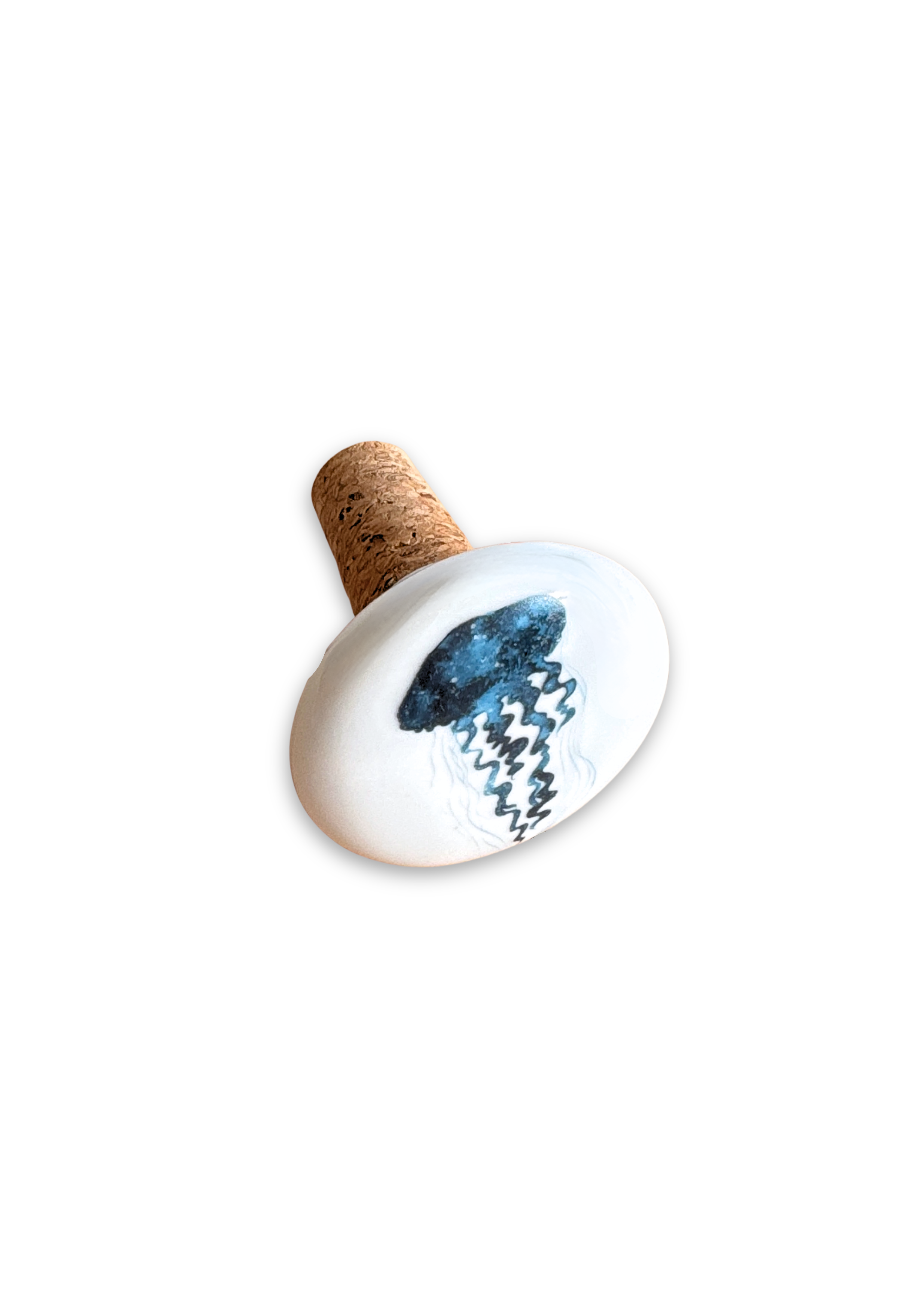 Jellyfish Porcelain Ceramic Wine Cork Stopper Barware