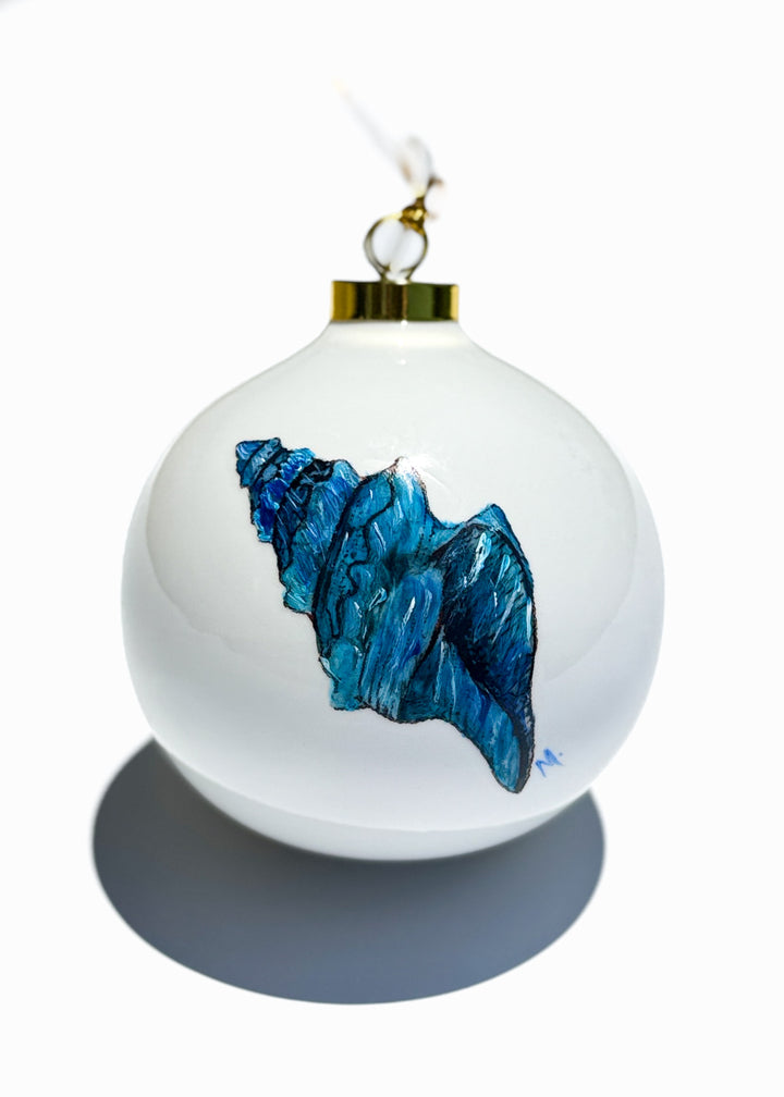 Seashell Coastal Round Ornament