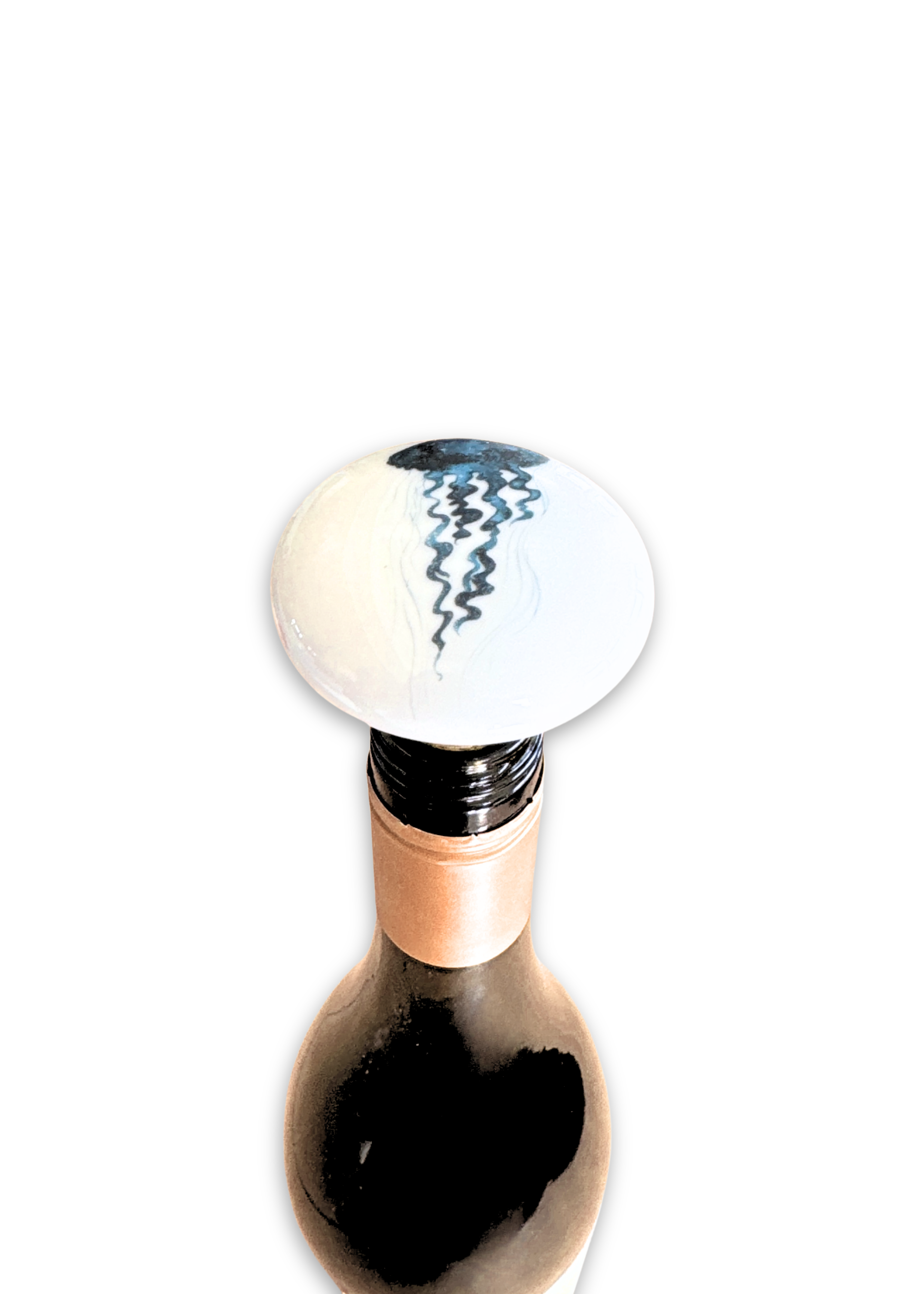 Jellyfish Porcelain Ceramic Wine Cork Stopper Barware