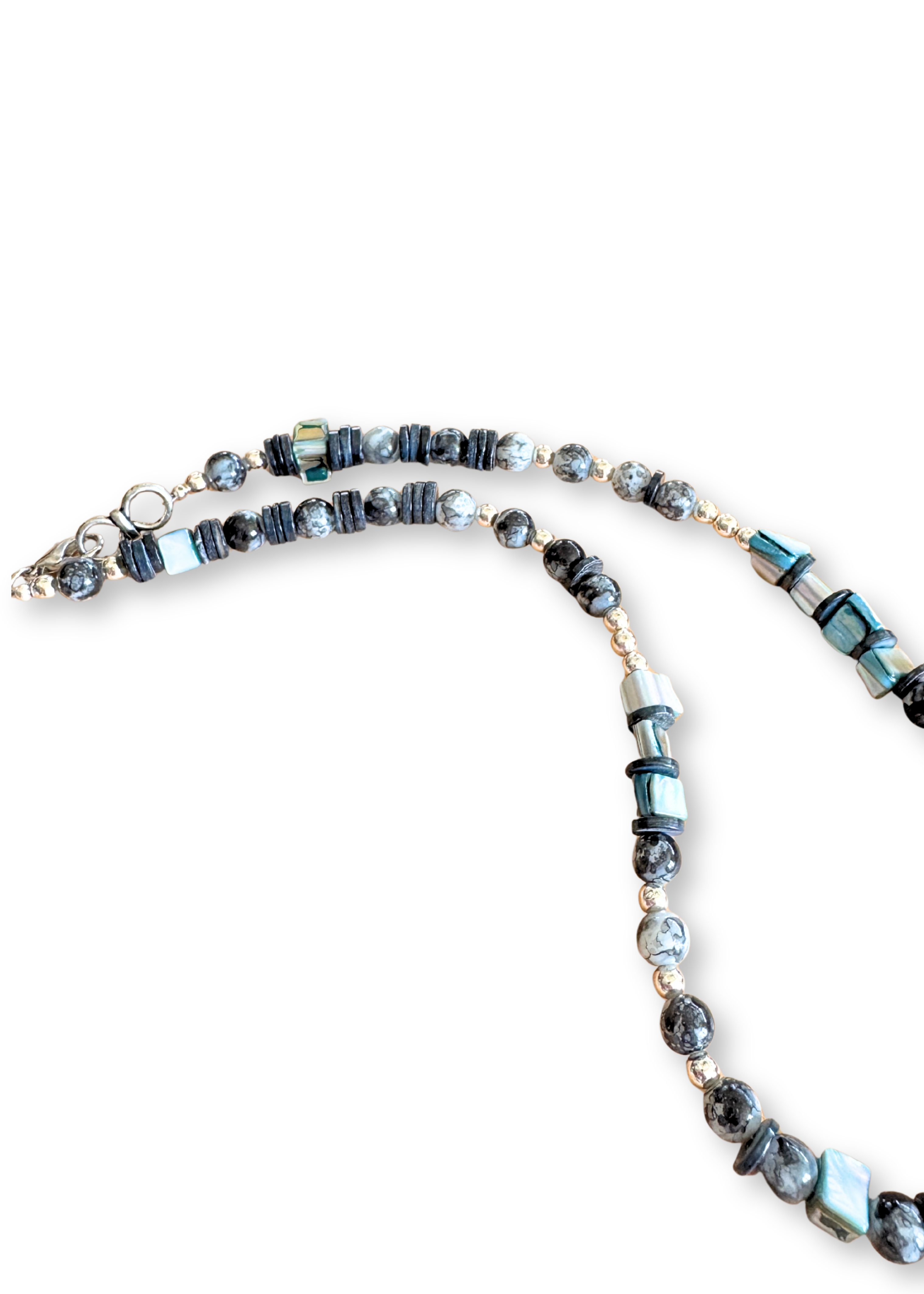 Dragonfly Porcelain Pendant Beaded Necklace