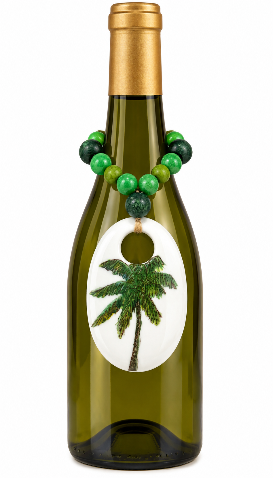 Hand-Painted Porcelain Beverage Gift Tag – Personalized Keepsake