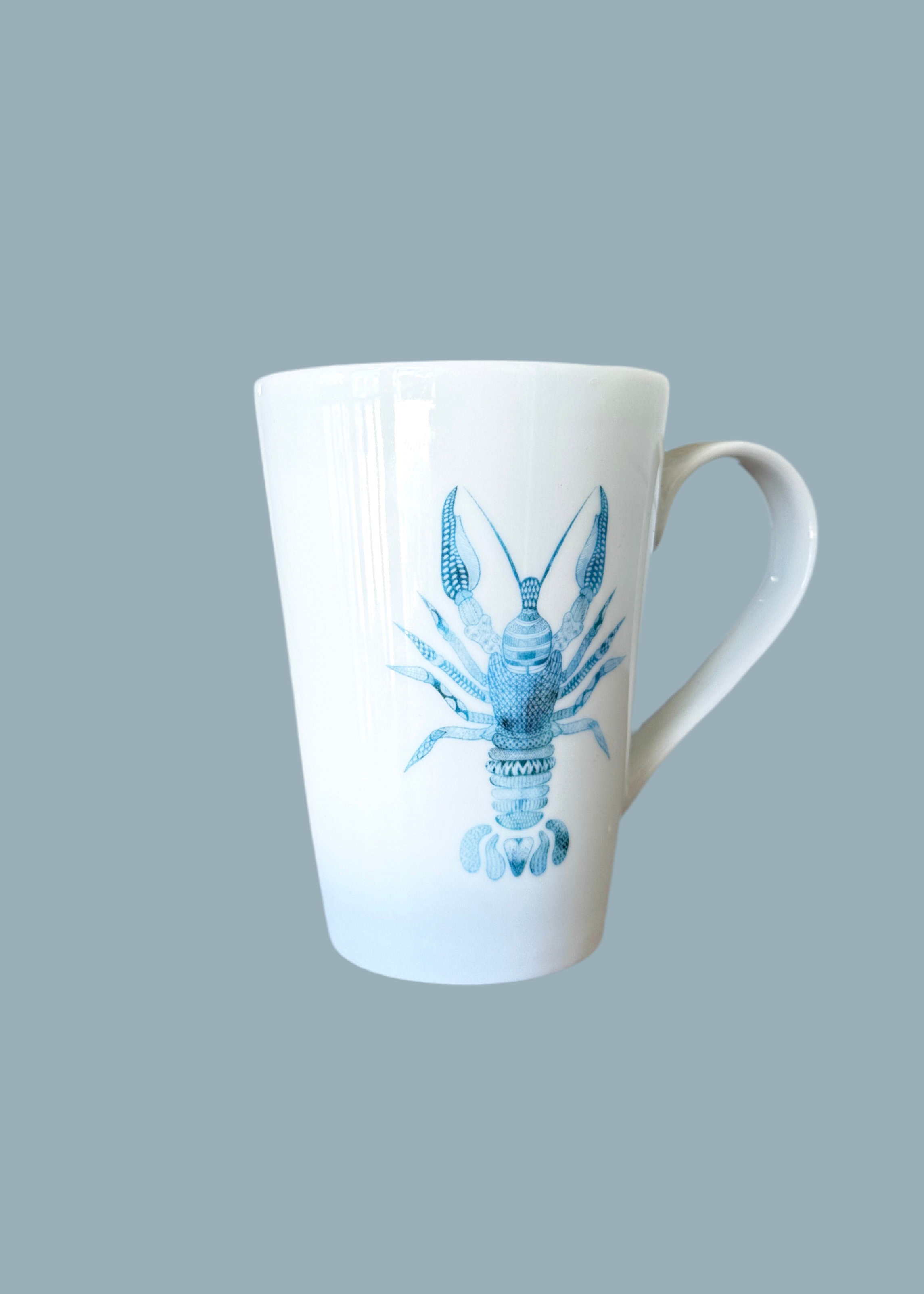 Coastal Blue Lobster Porcelain Mug Coffee Tea