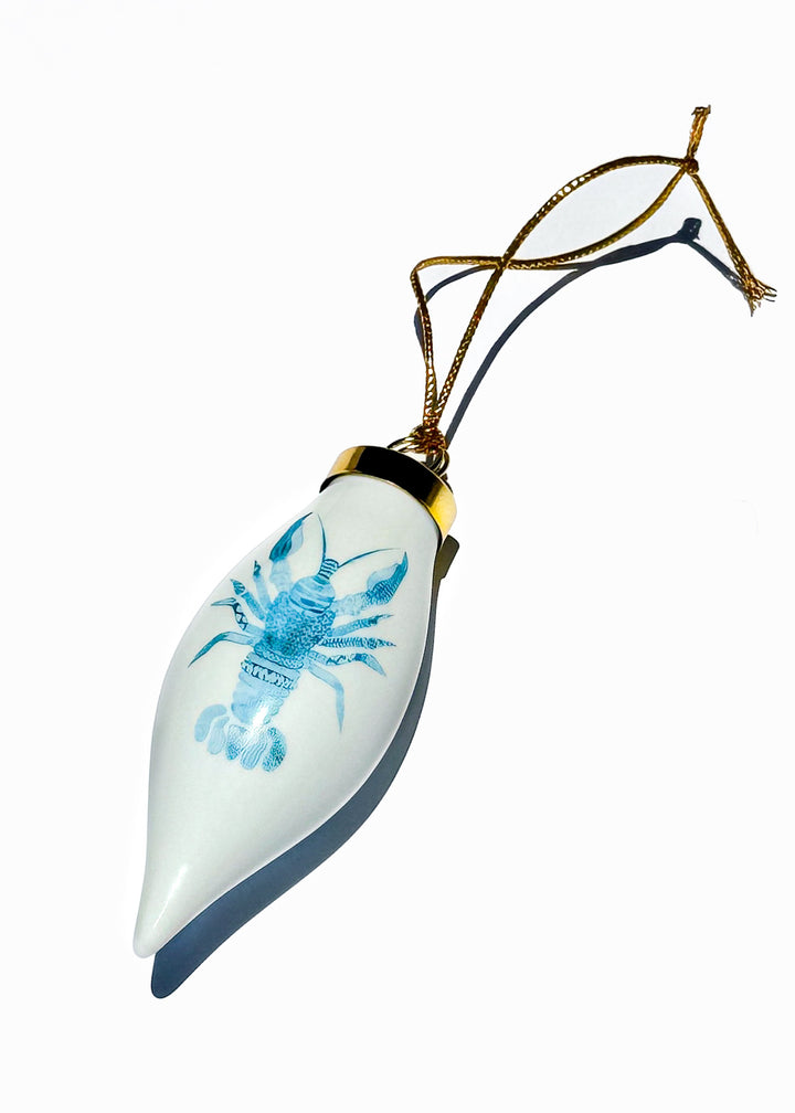 Lobster Coastal Teardrop Ornament