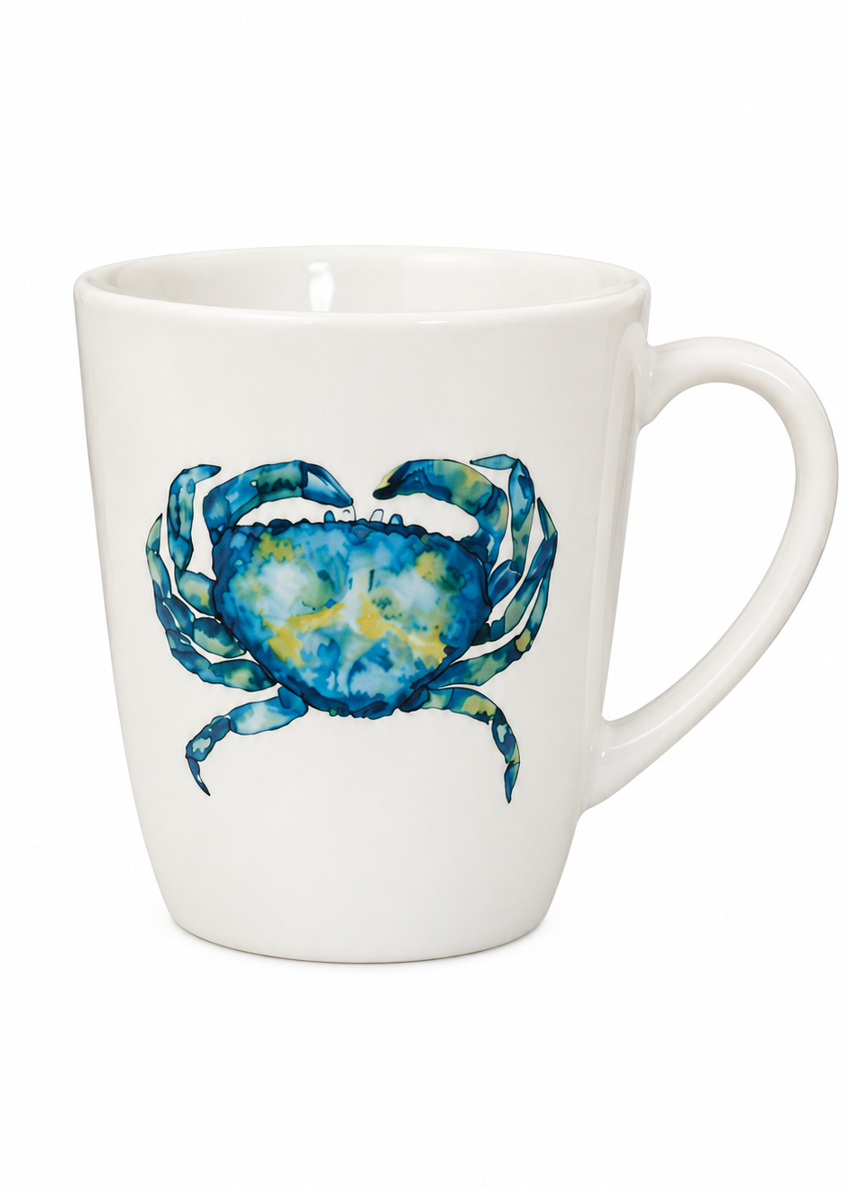 Coastal Blue Crab Short Porcelain Coffee Mug