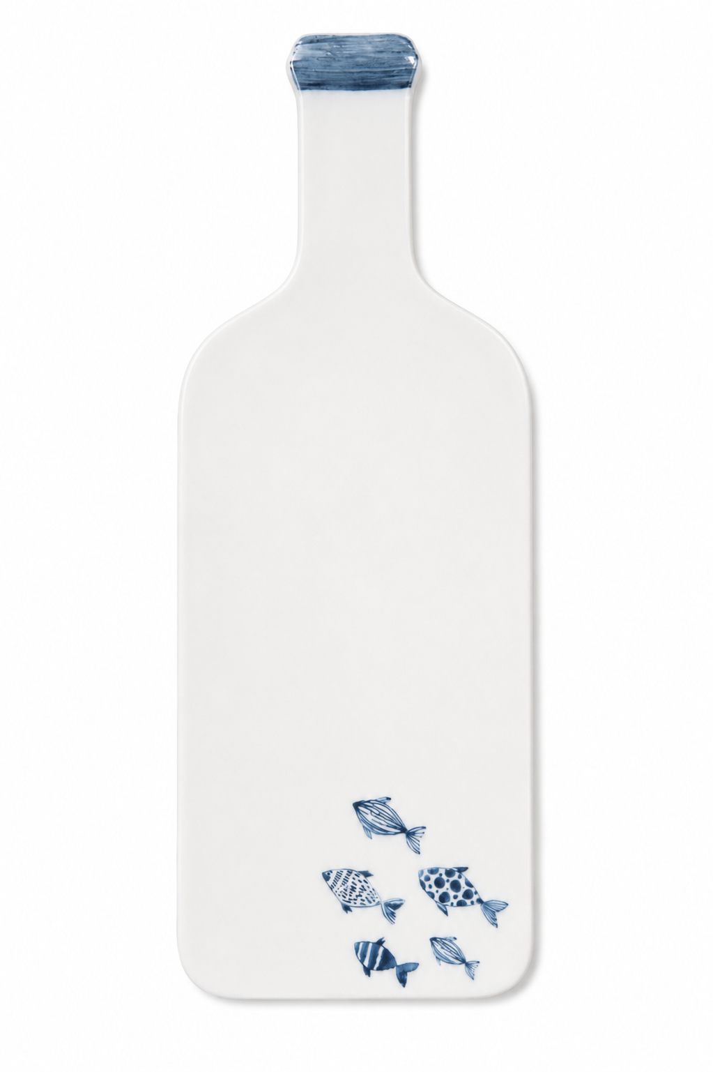 Hand-Painted Coastal Fish Porcelain Cheese Board