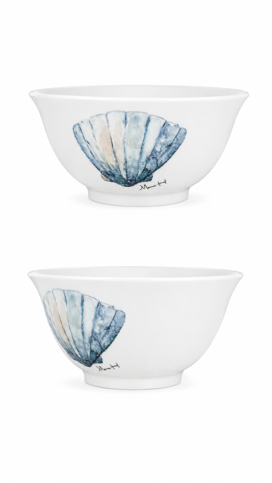 Coastal Seashell Porcelain Bowl