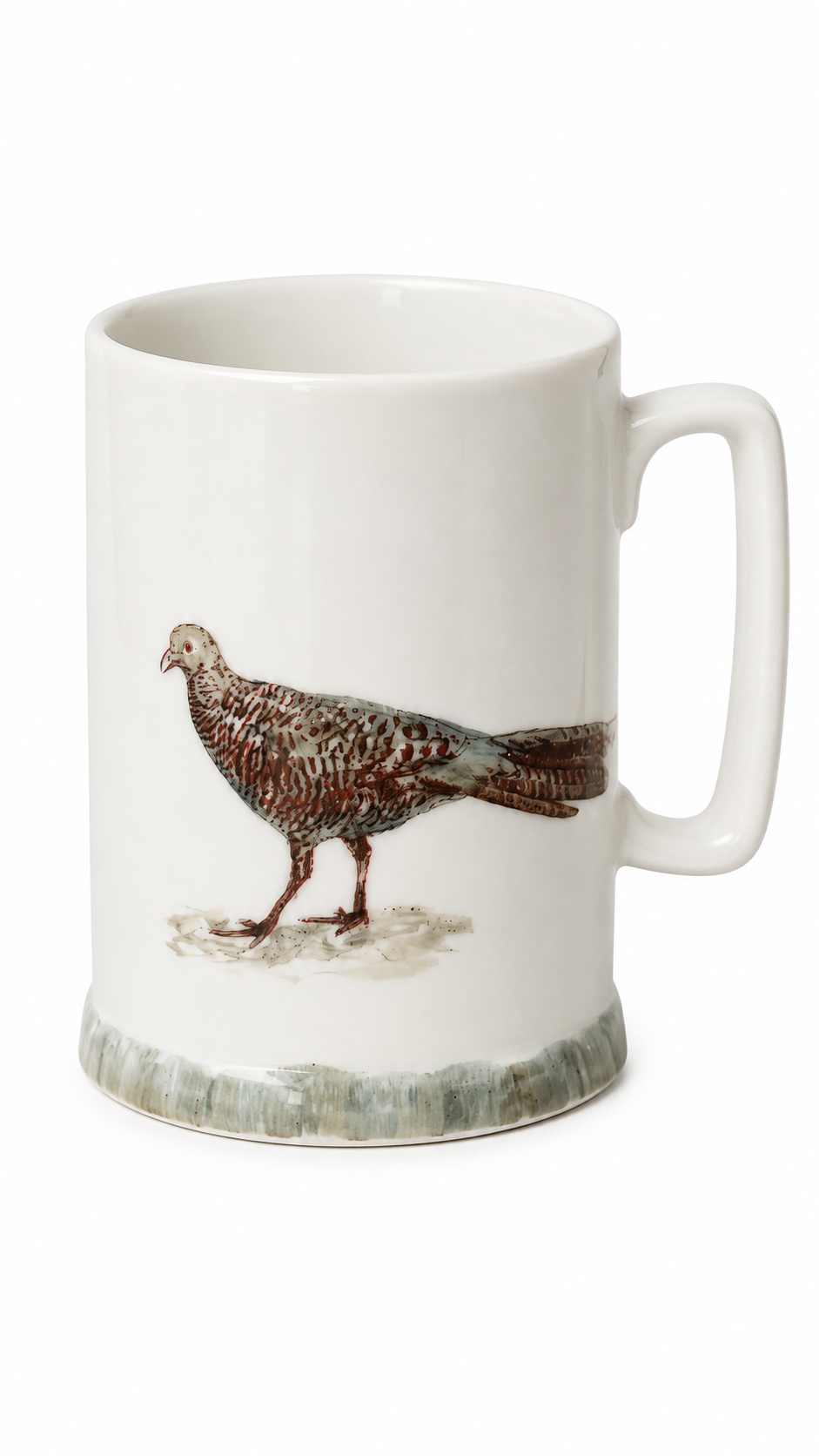 Hand-Painted Pheasant Porcelain Mug