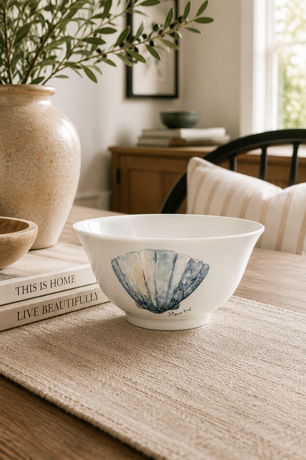 Coastal Seashell Porcelain Bowl