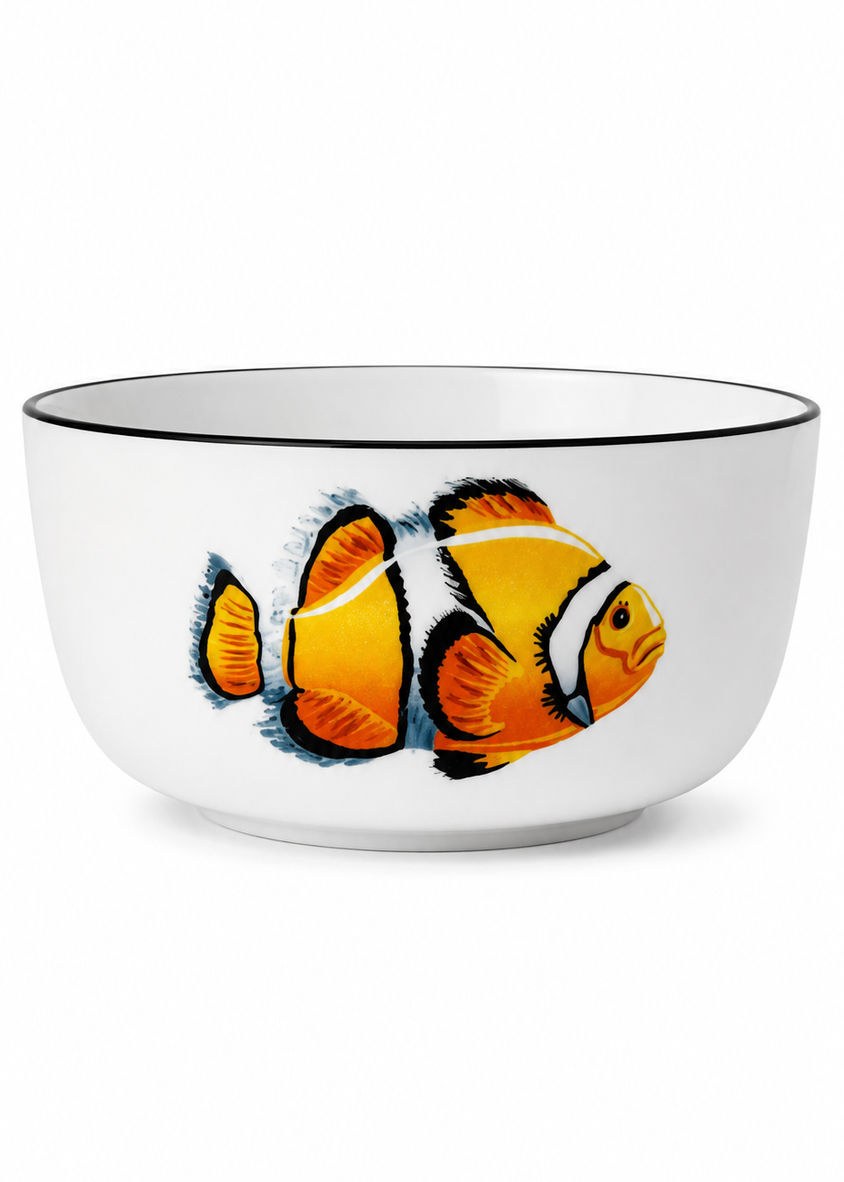 Coastal Tropical Hand Painted Clownfish Porcelain Bowl