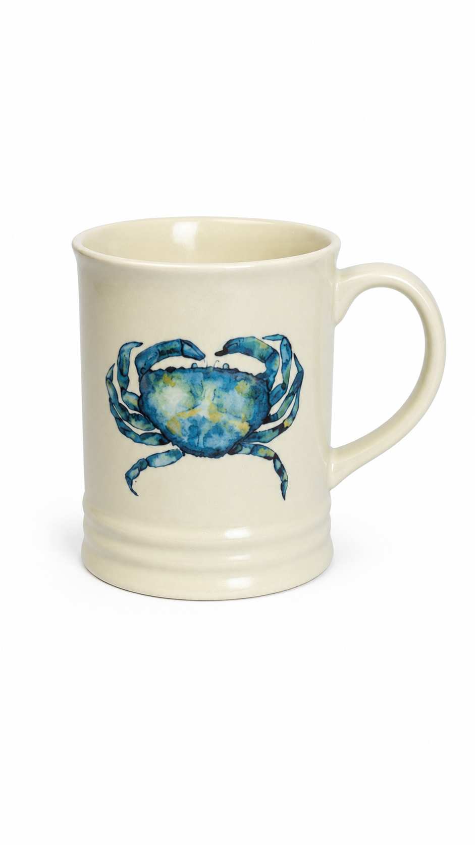 Blue Crab Medium Coffee Mug – Coastal Porcelain Mug