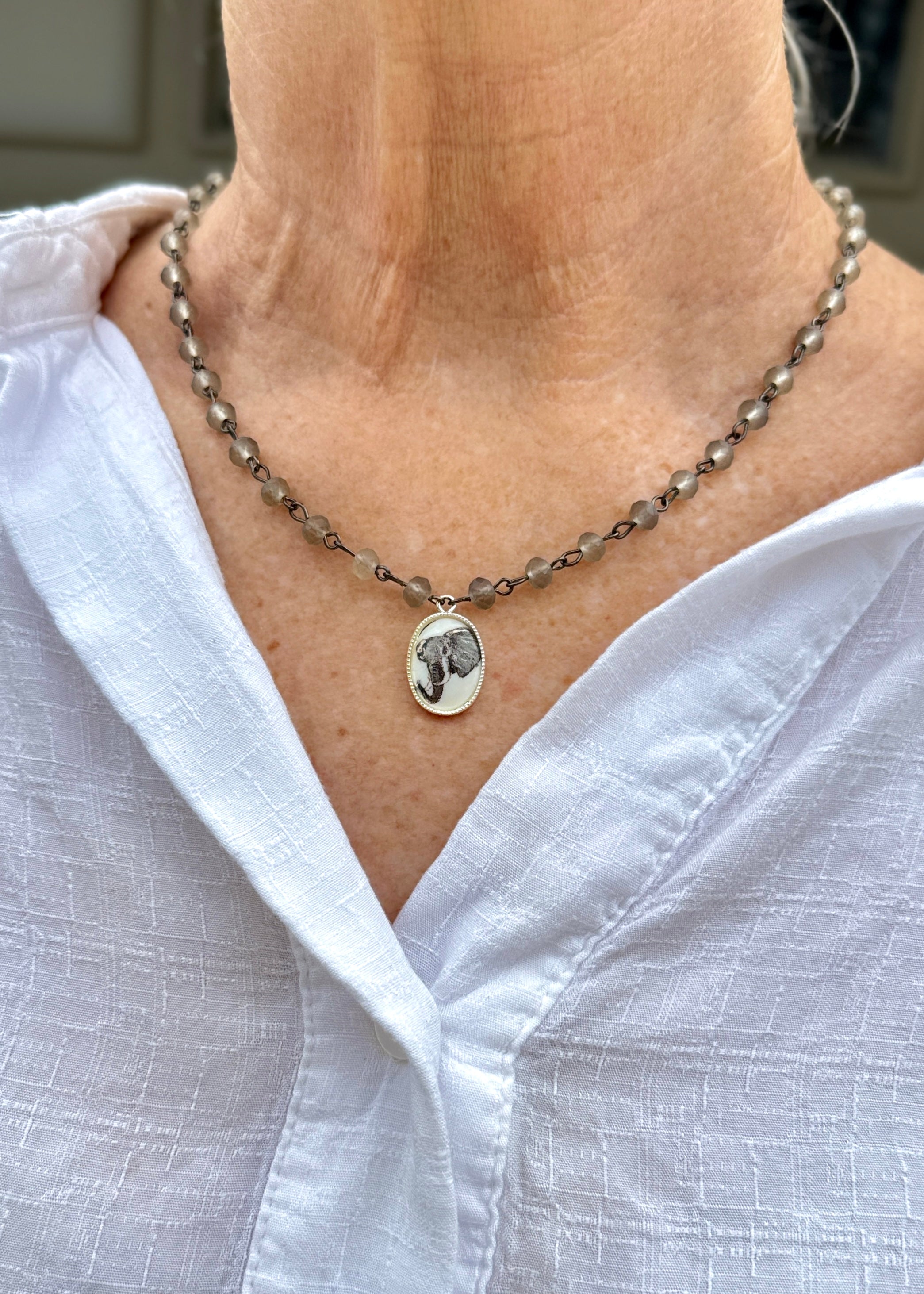 Elephant Game Day Necklace – Football Team Mascot Jewelry