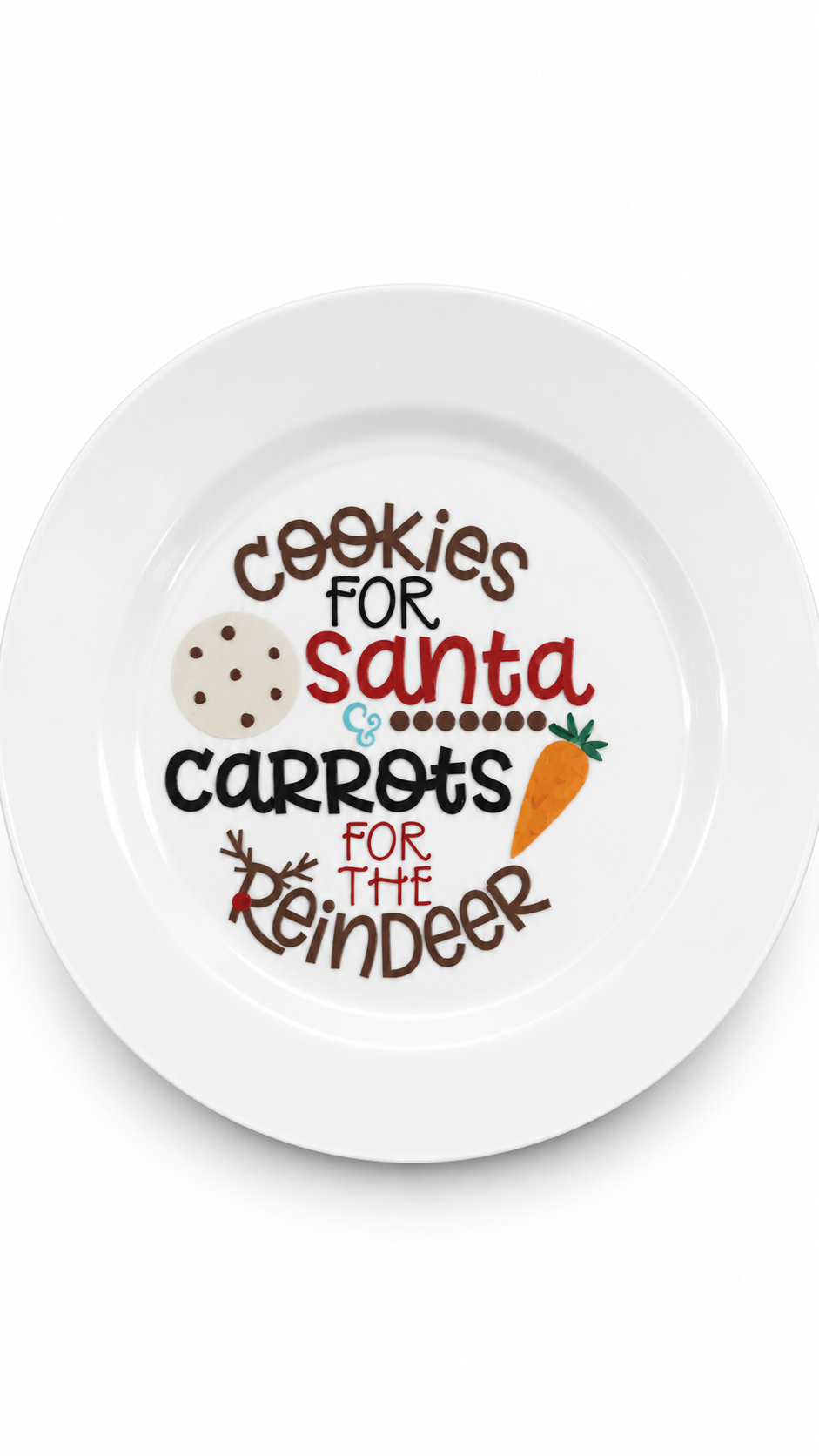 Cookies for Santa & Carrots for the Reindeer Christmas Plate