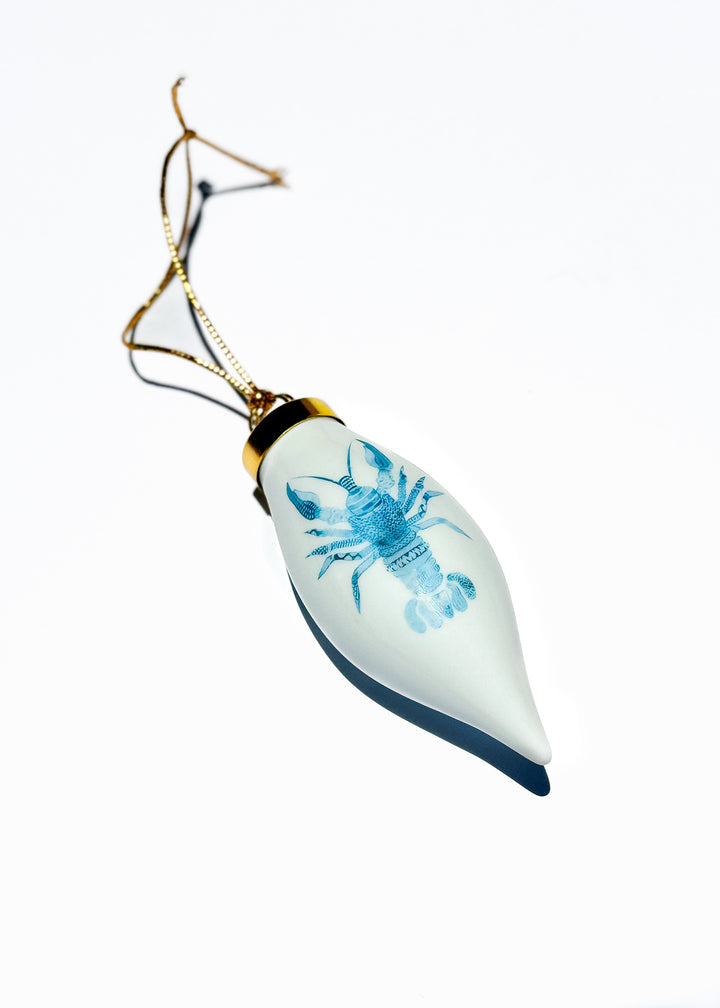 Lobster Coastal Teardrop Ornament