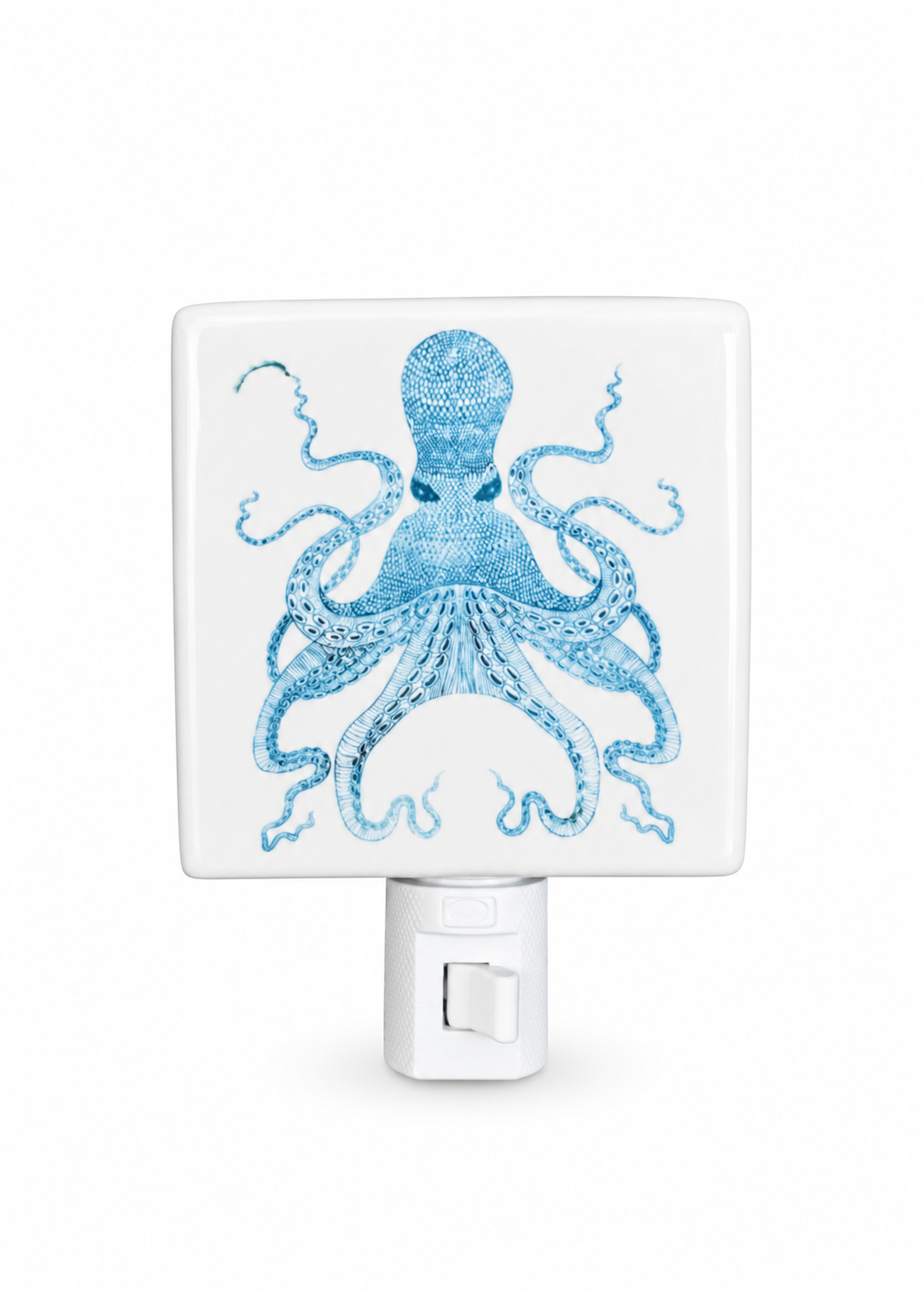 Hand-Painted Coastal Octopus Porcelain Nightlight