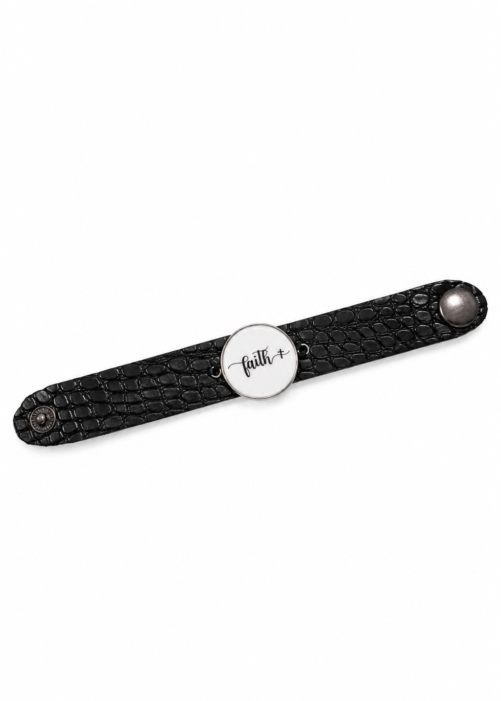 Hand Painted Adjustable Leather Faith Bracelet