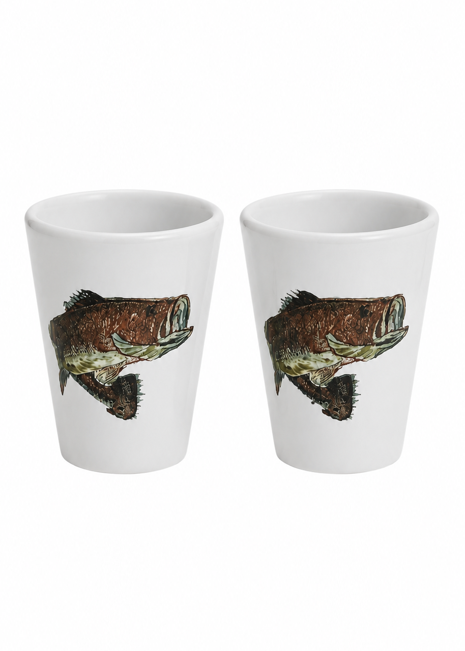 Coastal Bass Porcelain Shot Glass