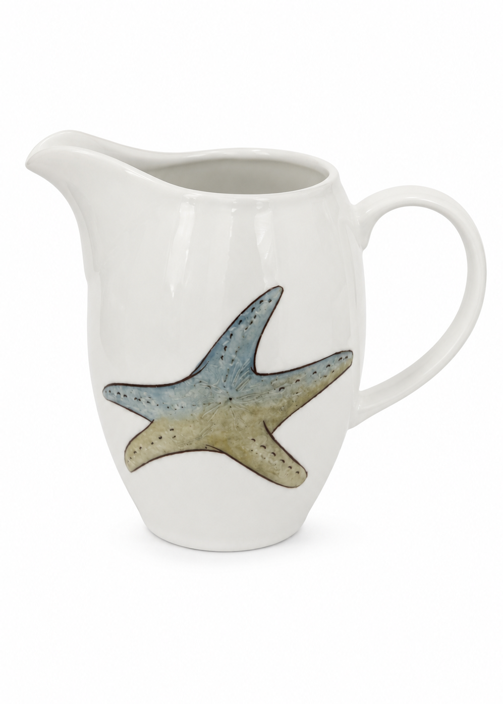Coastal Starfish Porcelain Pitcher