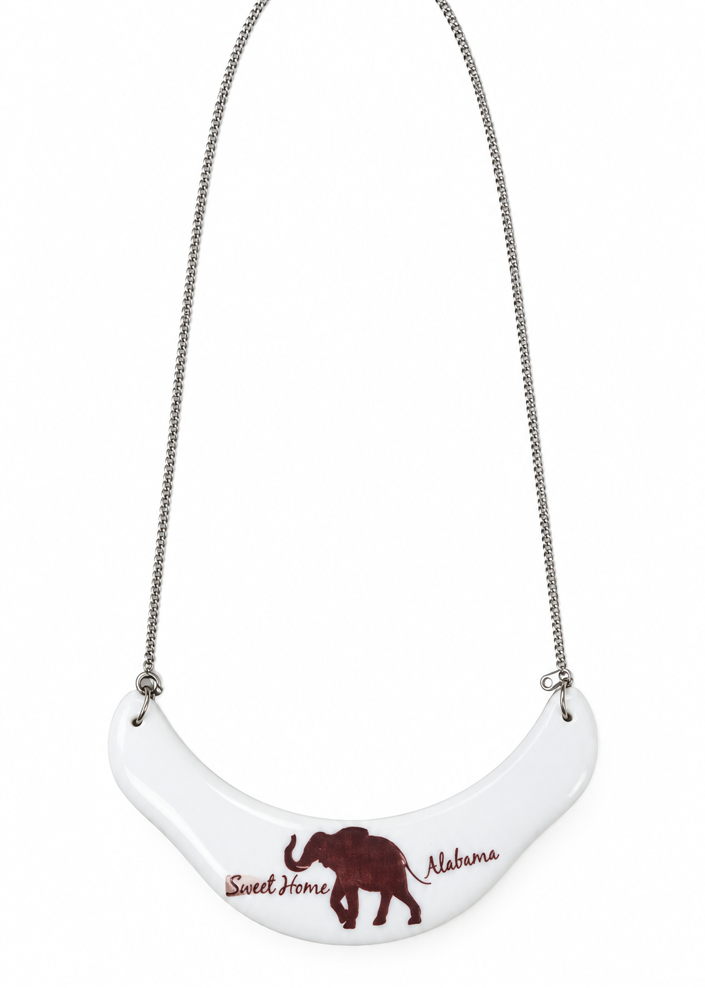 Hand Painted Porcelain Necklace Alabama Football Season