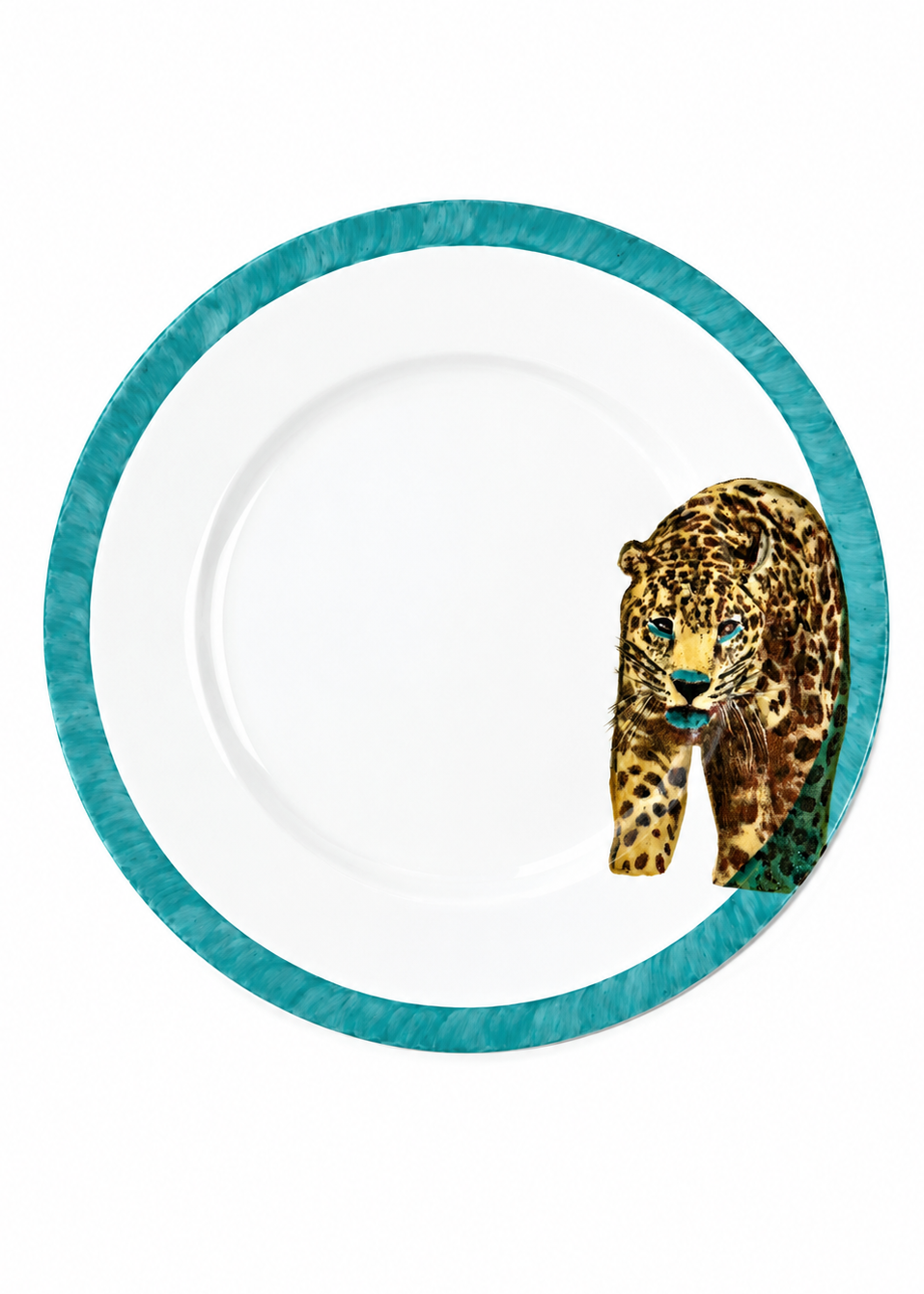Hand Painted Porcelain Jaguar Football Season Round Plate