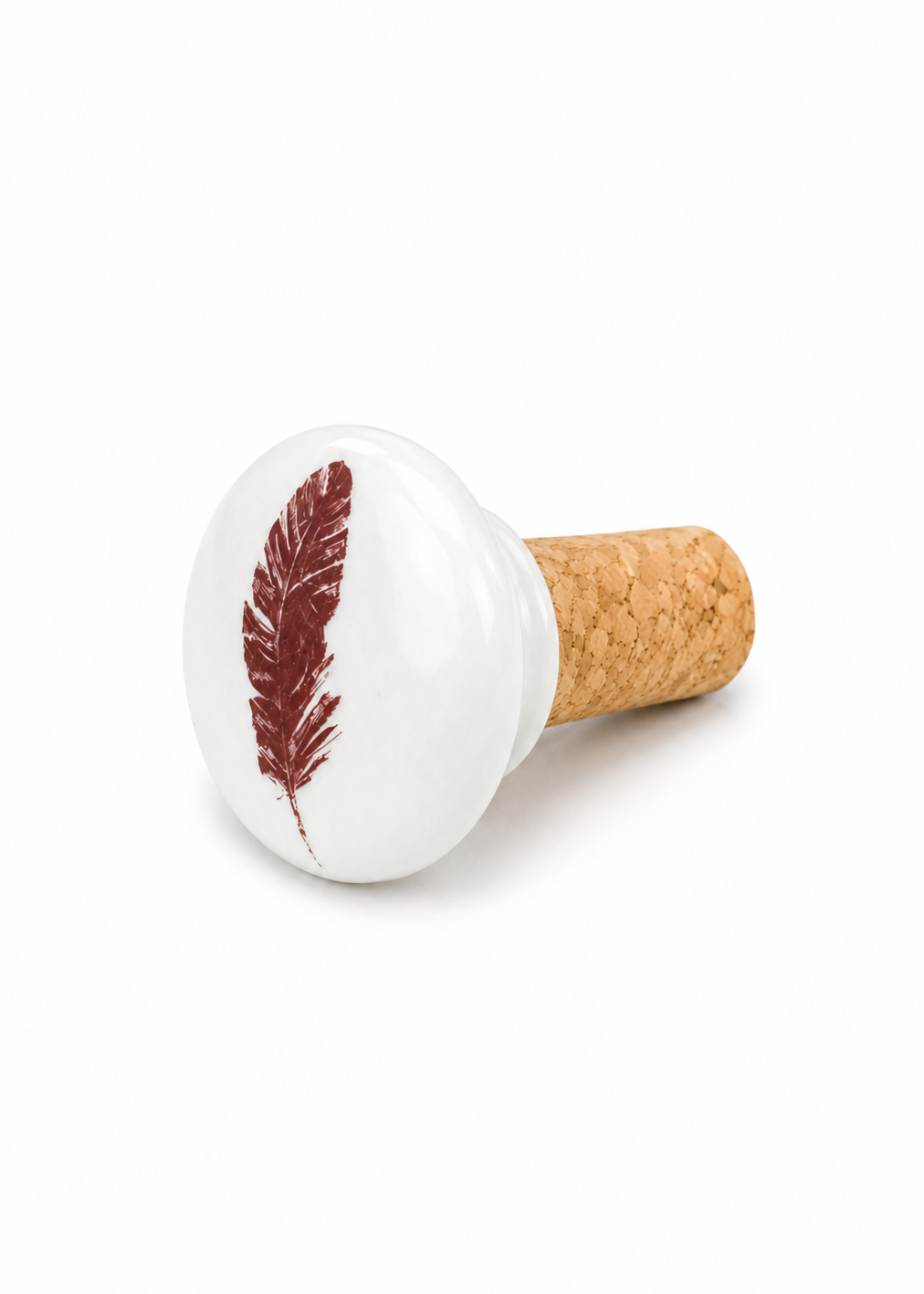 Feather Nature Inspired Porcelain Wine Cork