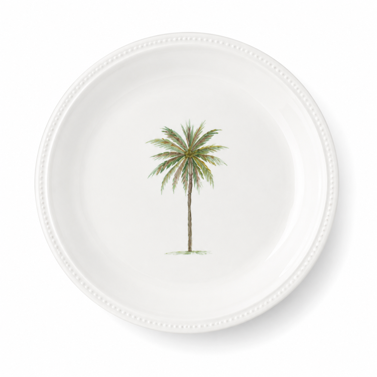 Coastal Palm Porcelain Salad Plates (Set of 6)
