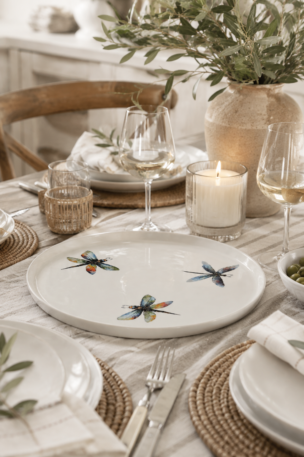Dragonfly Porcelain Serving Platter