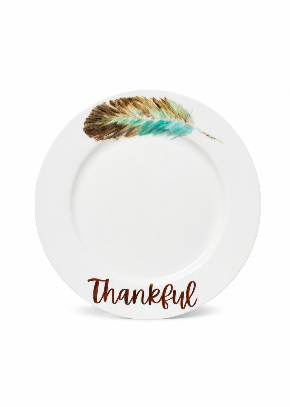 Feather Thanksgiving Hosting Porcelain Platter