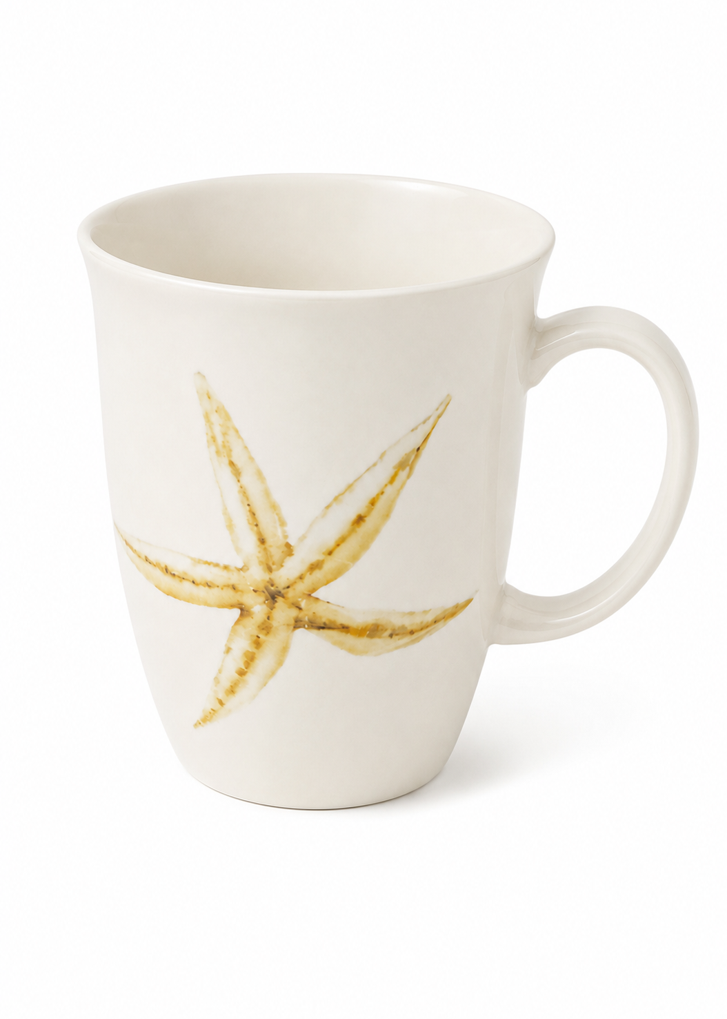 Yellow Coastal Starfish Porcelain Mug